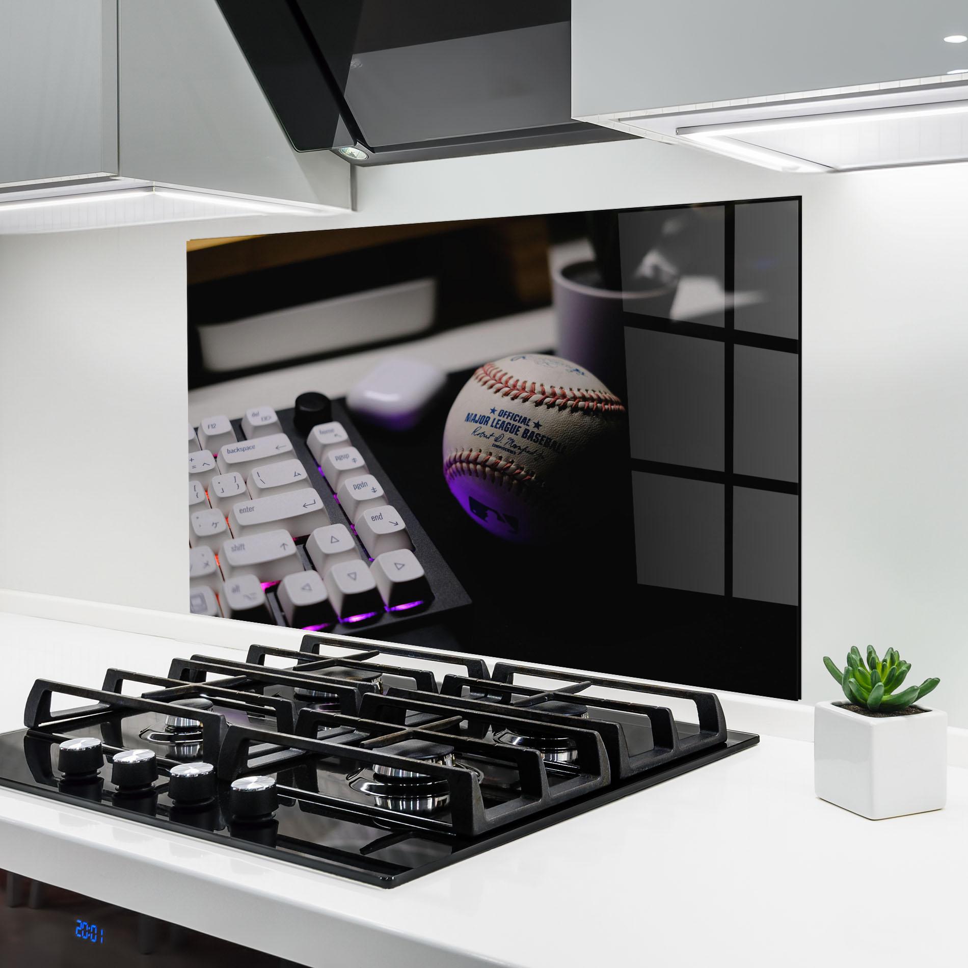 Küchenrückwand Glas Baseball Ball Gaming mockup 6