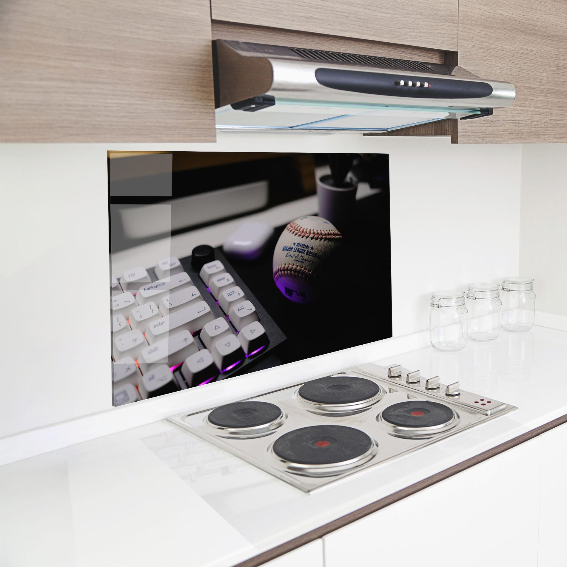 Küchenrückwand Glas Baseball Ball Gaming mockup 8