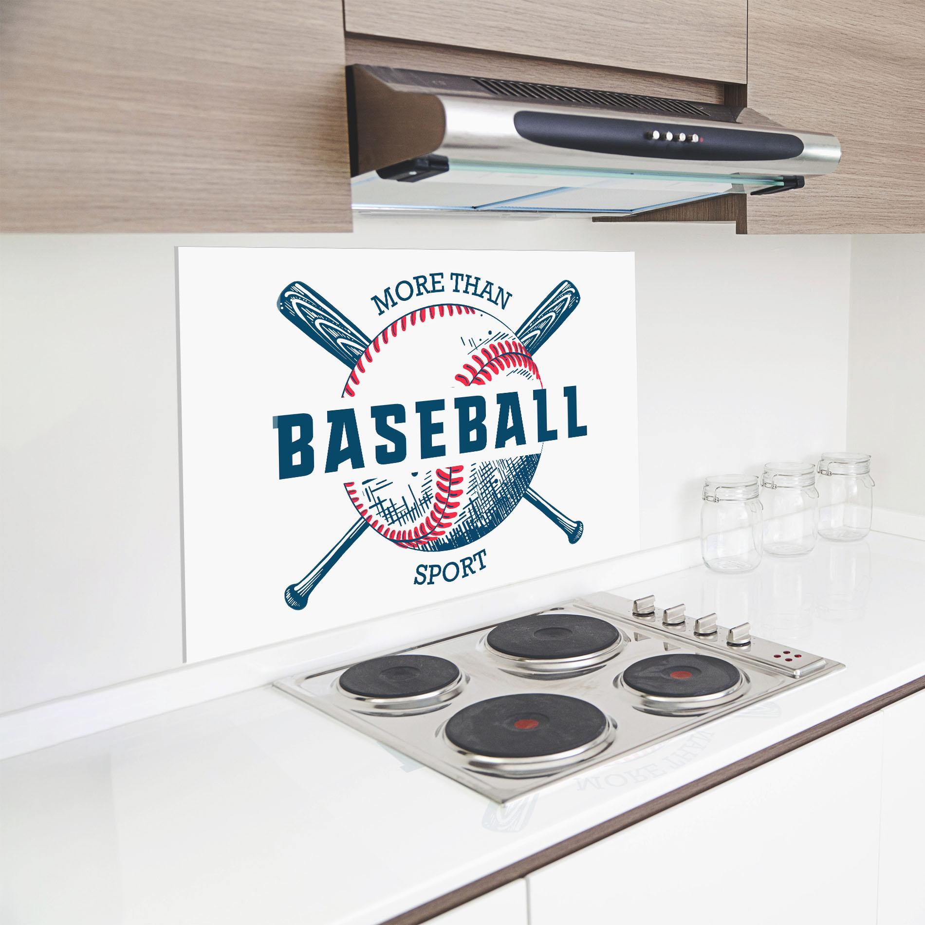 Küchenrückwand Glas Baseball Sport mockup 8