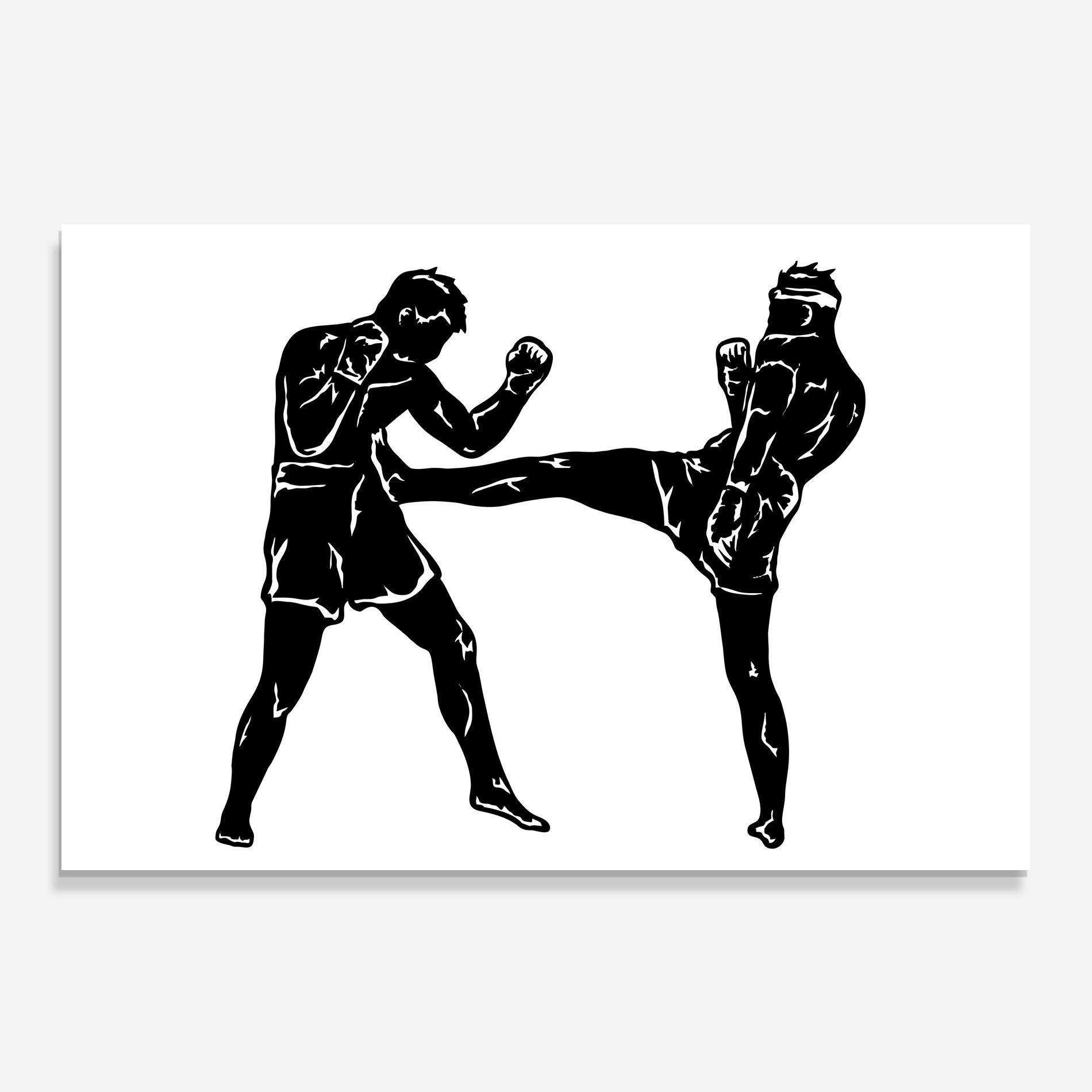 Küchenrückwand Glas Box Fight Move mockup 0