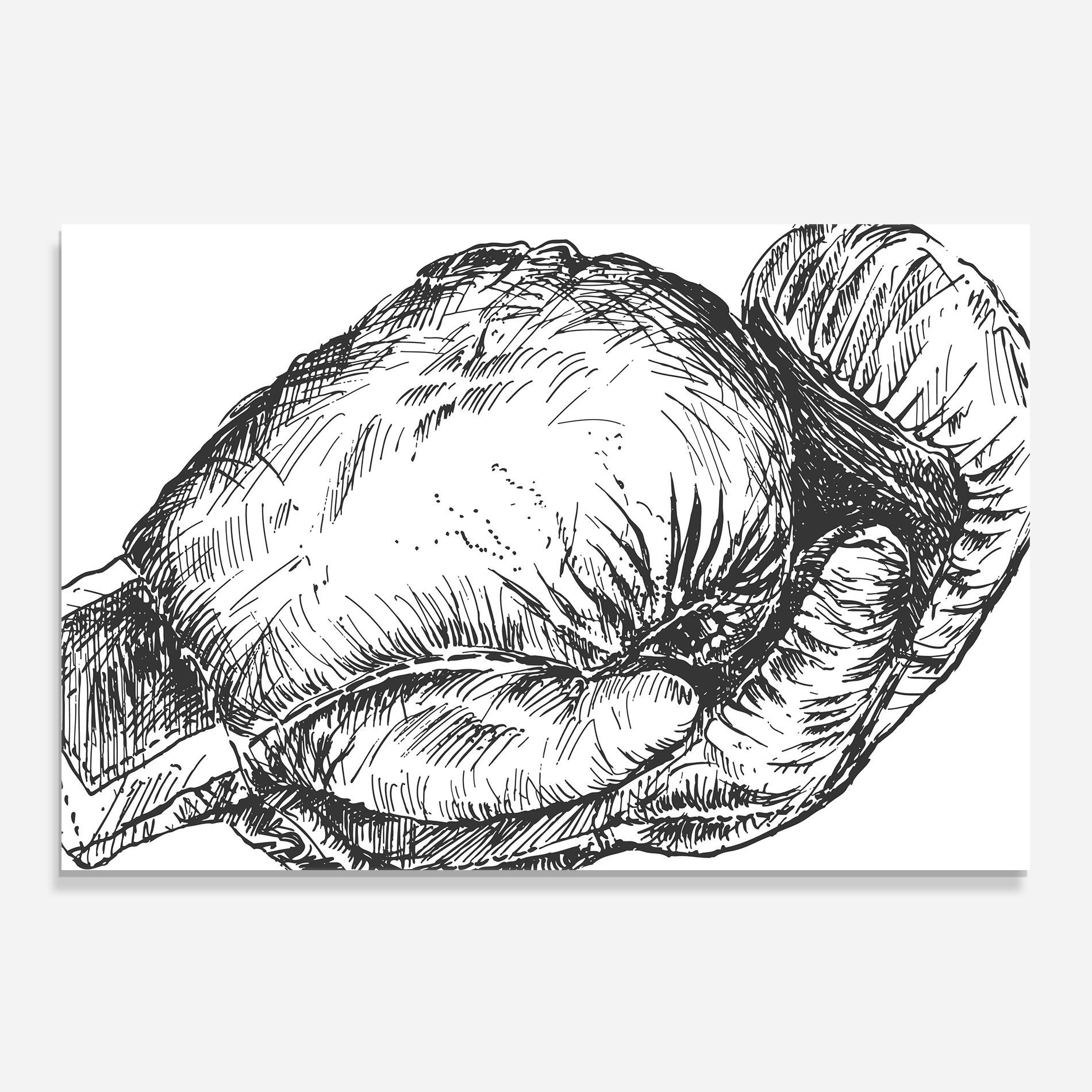 Küchenrückwand Glas Grey Line Glove mockup 0