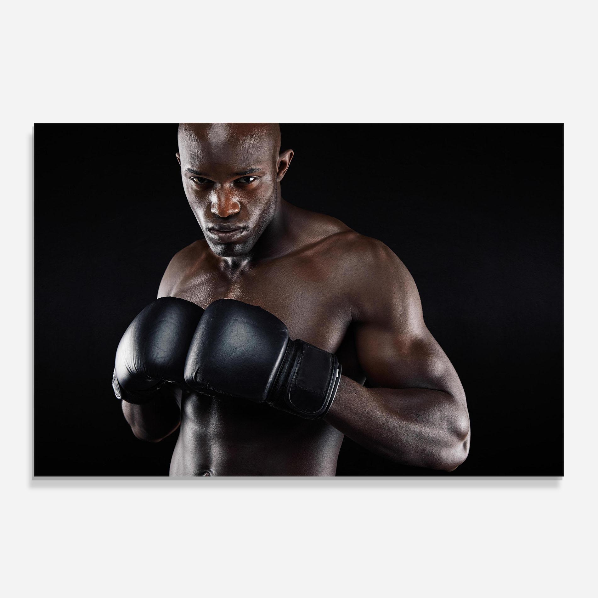 Küchenrückwand Glas Powerful Fighter mockup 0