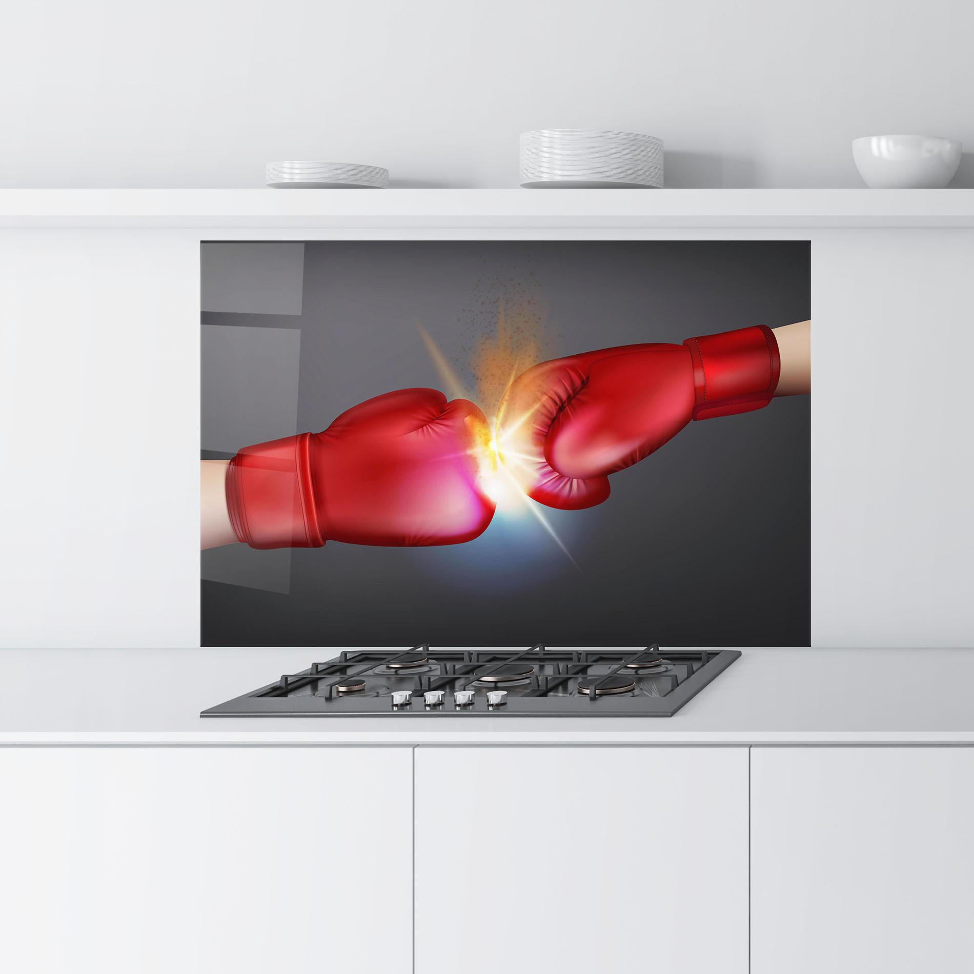 Küchenrückwand Glas Box Explosion mockup 9