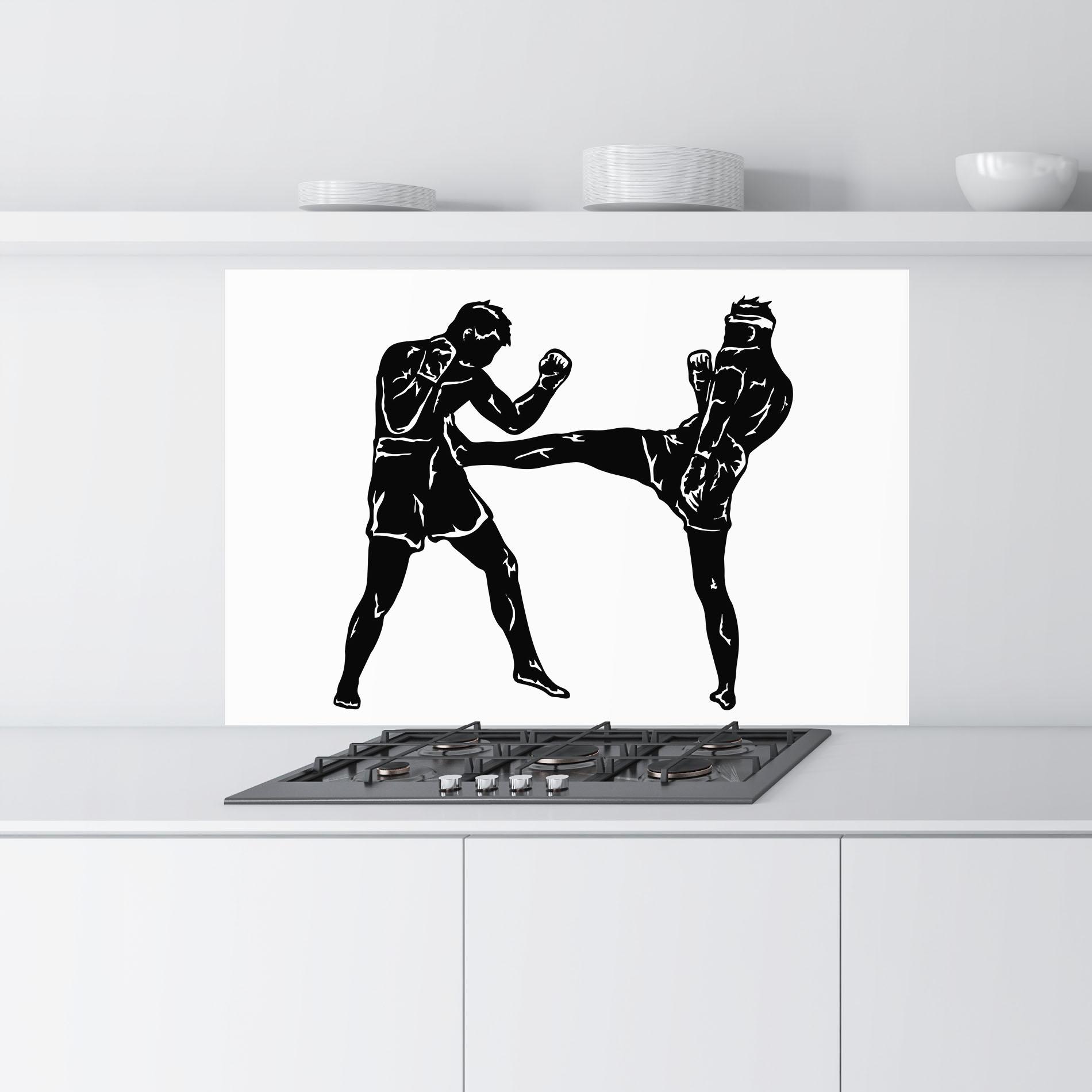 Küchenrückwand Glas Box Fight Move mockup 9