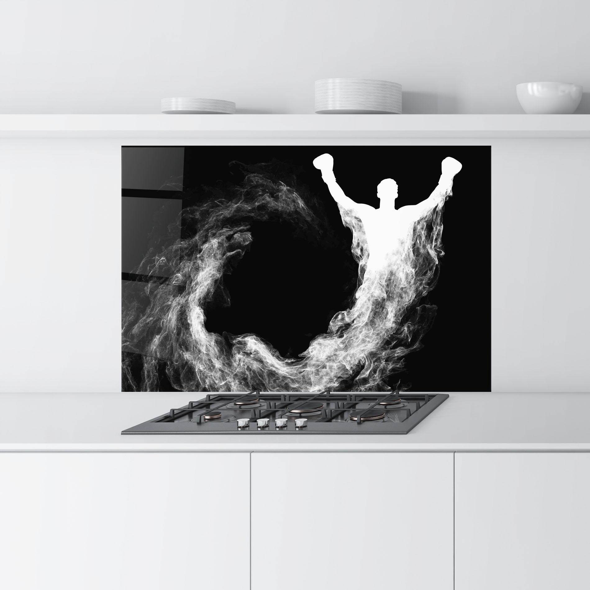 Küchenrückwand Glas Box White Smoke mockup 9