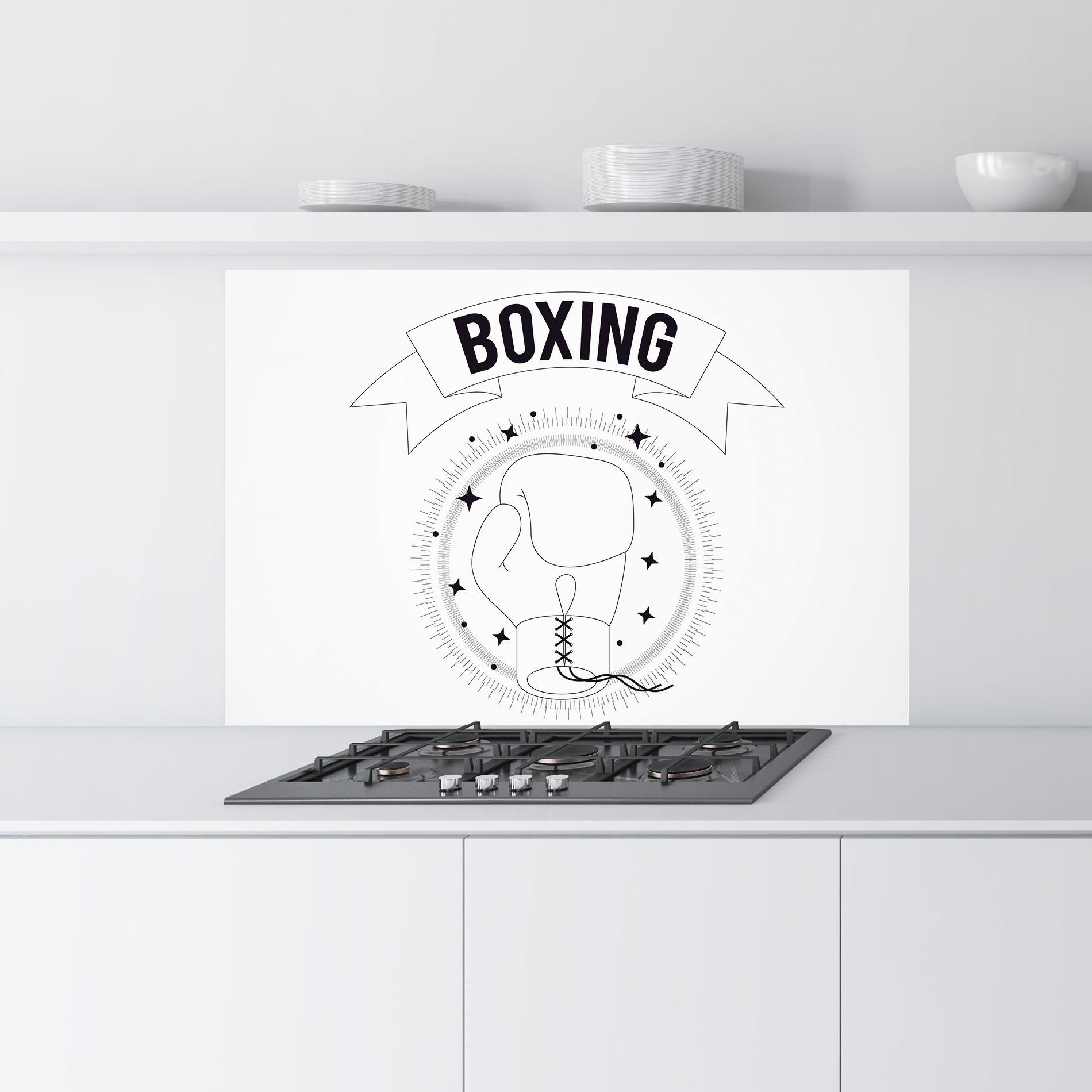 Küchenrückwand Glas Boxing Line mockup 9