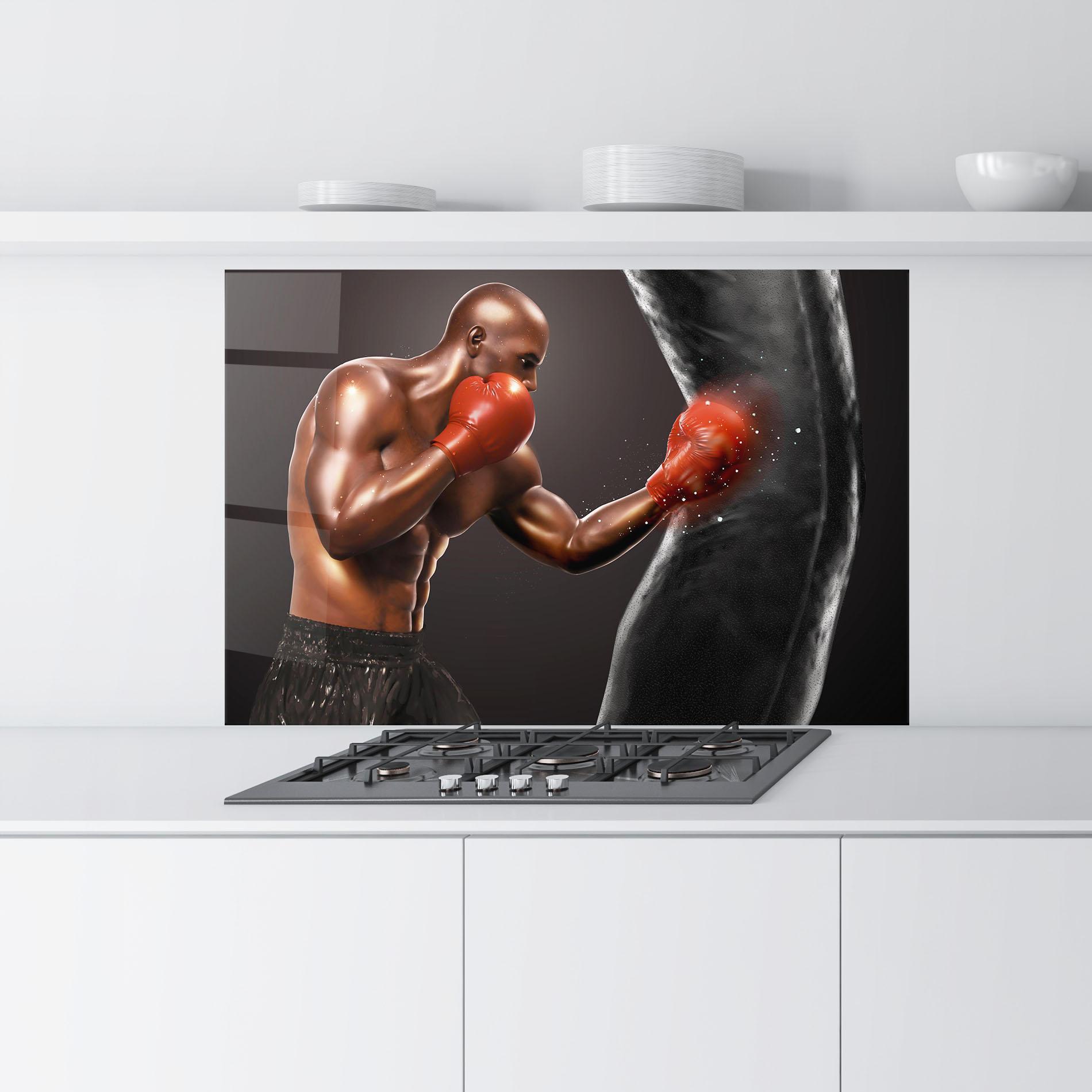 Küchenrückwand Glas Strong Box mockup 9