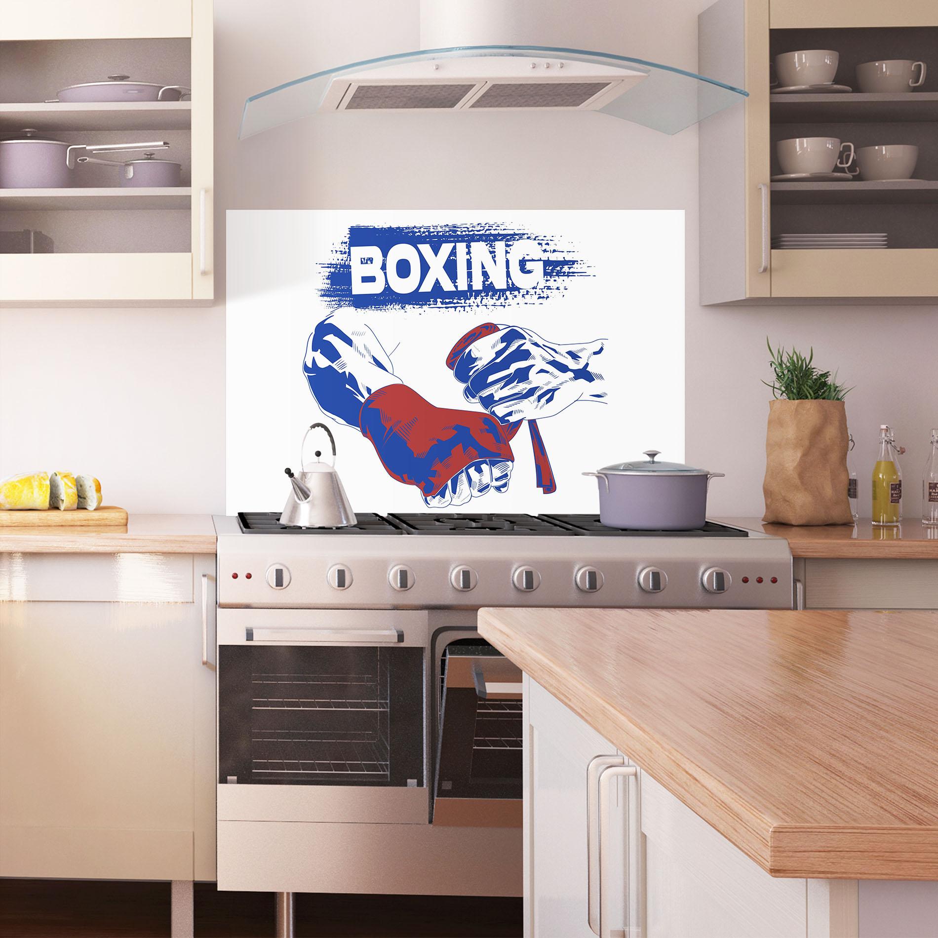 Küchenrückwand Glas Box Preparing mockup 1