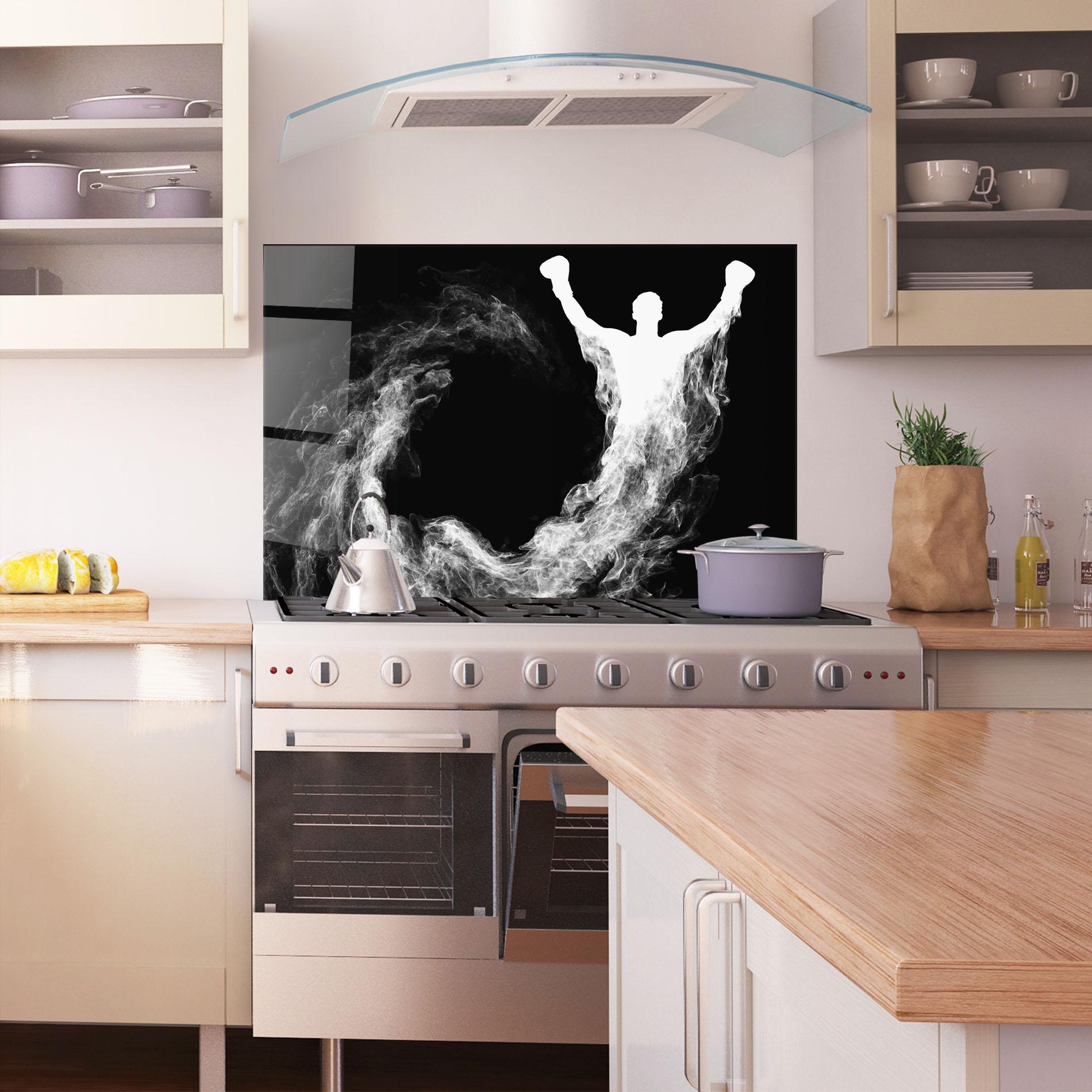 Küchenrückwand Glas Box White Smoke mockup 1
