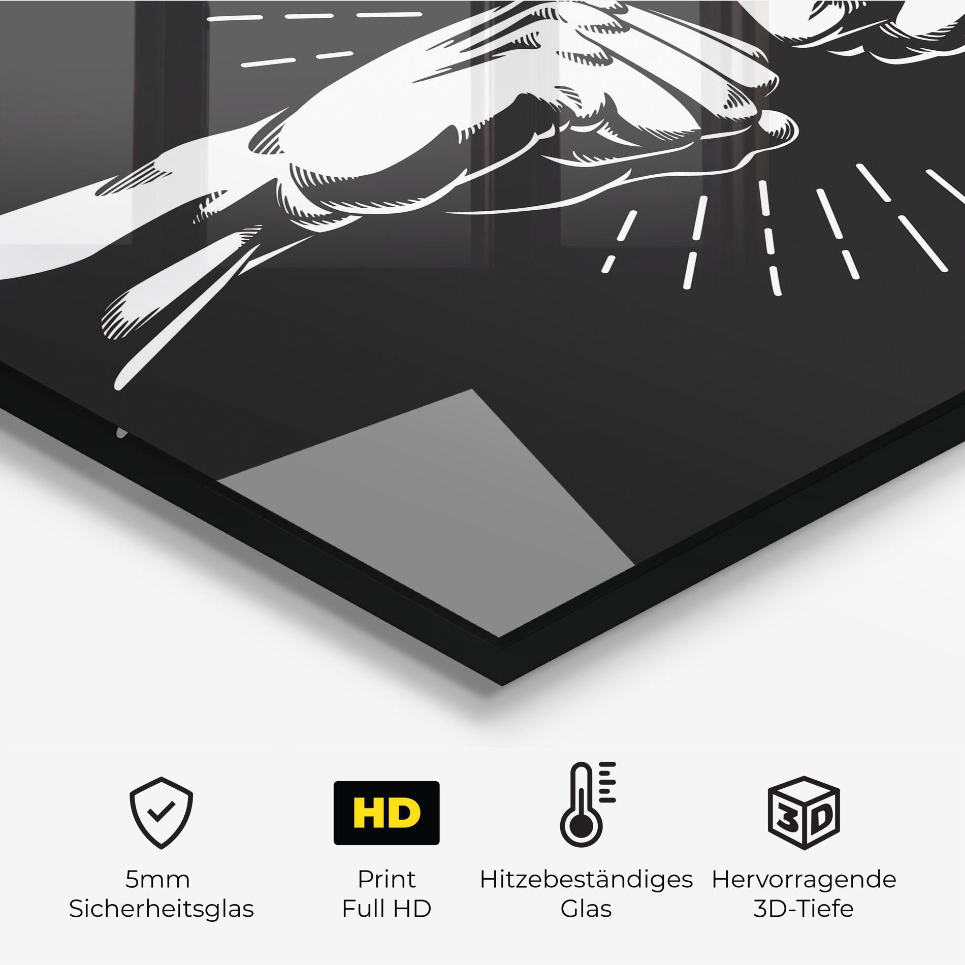 Küchenrückwand Glas Grey Handshake Box mockup 2