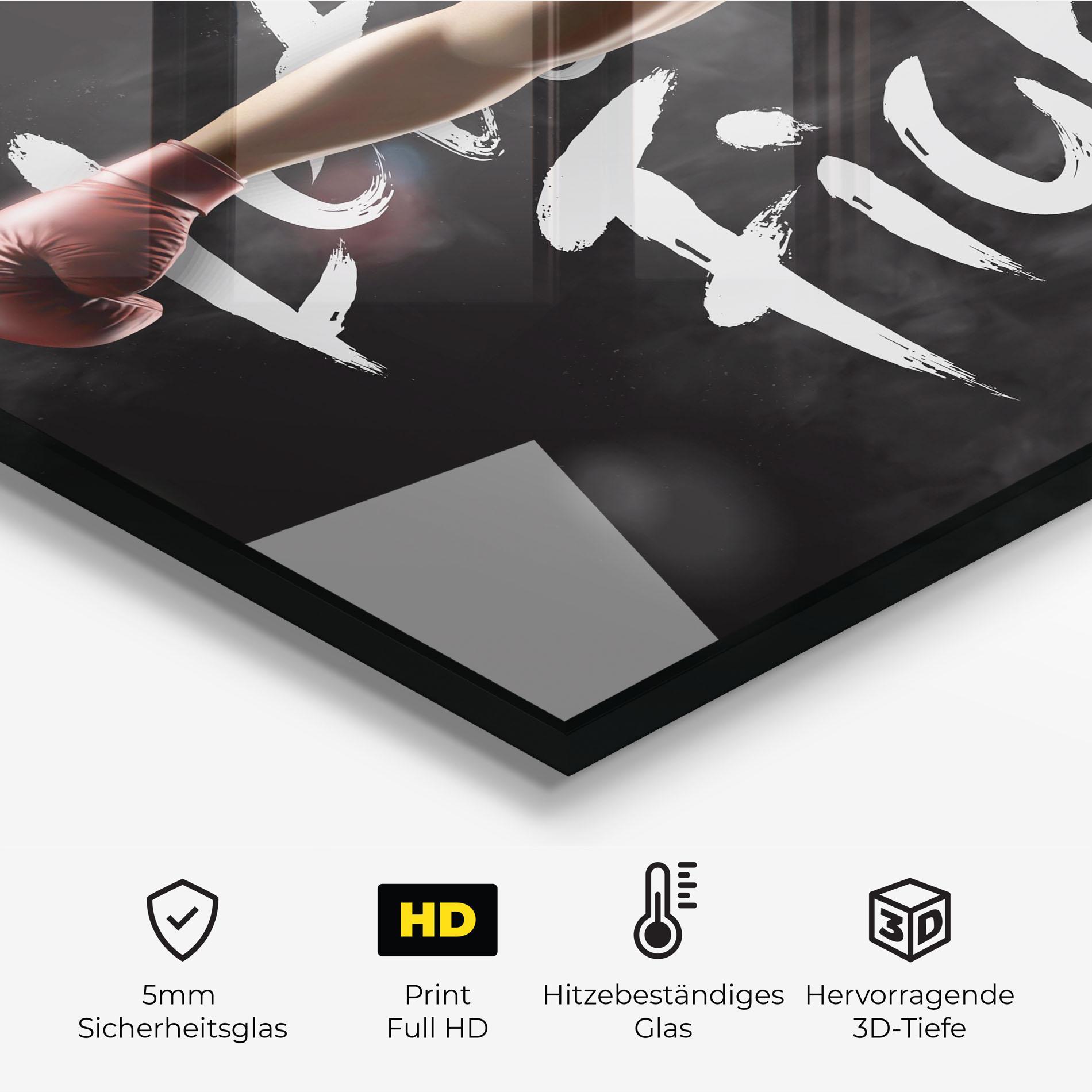 Küchenrückwand Glas Lets Get Fight mockup 2