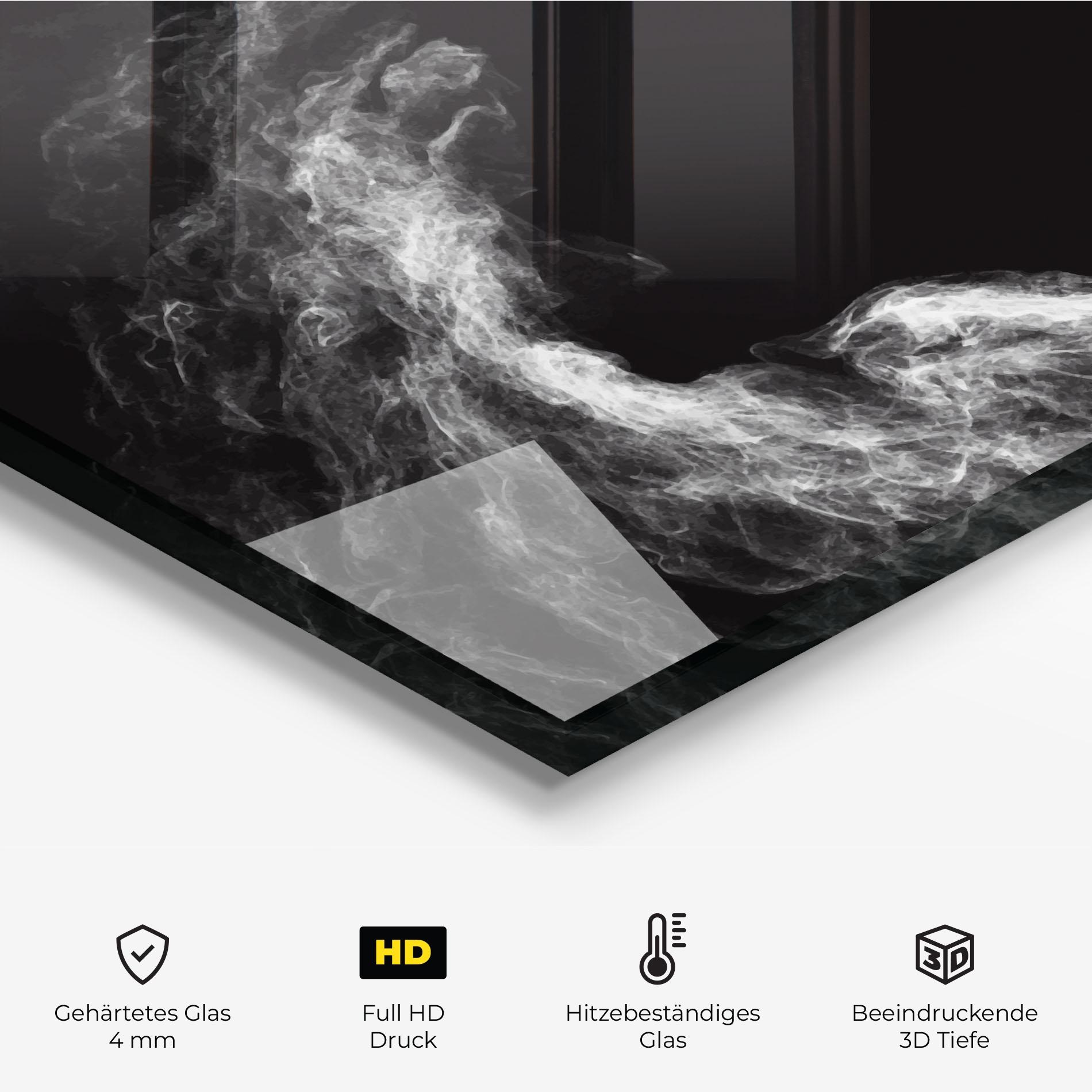 Küchenrückwand Glas Box White Smoke mockup 2