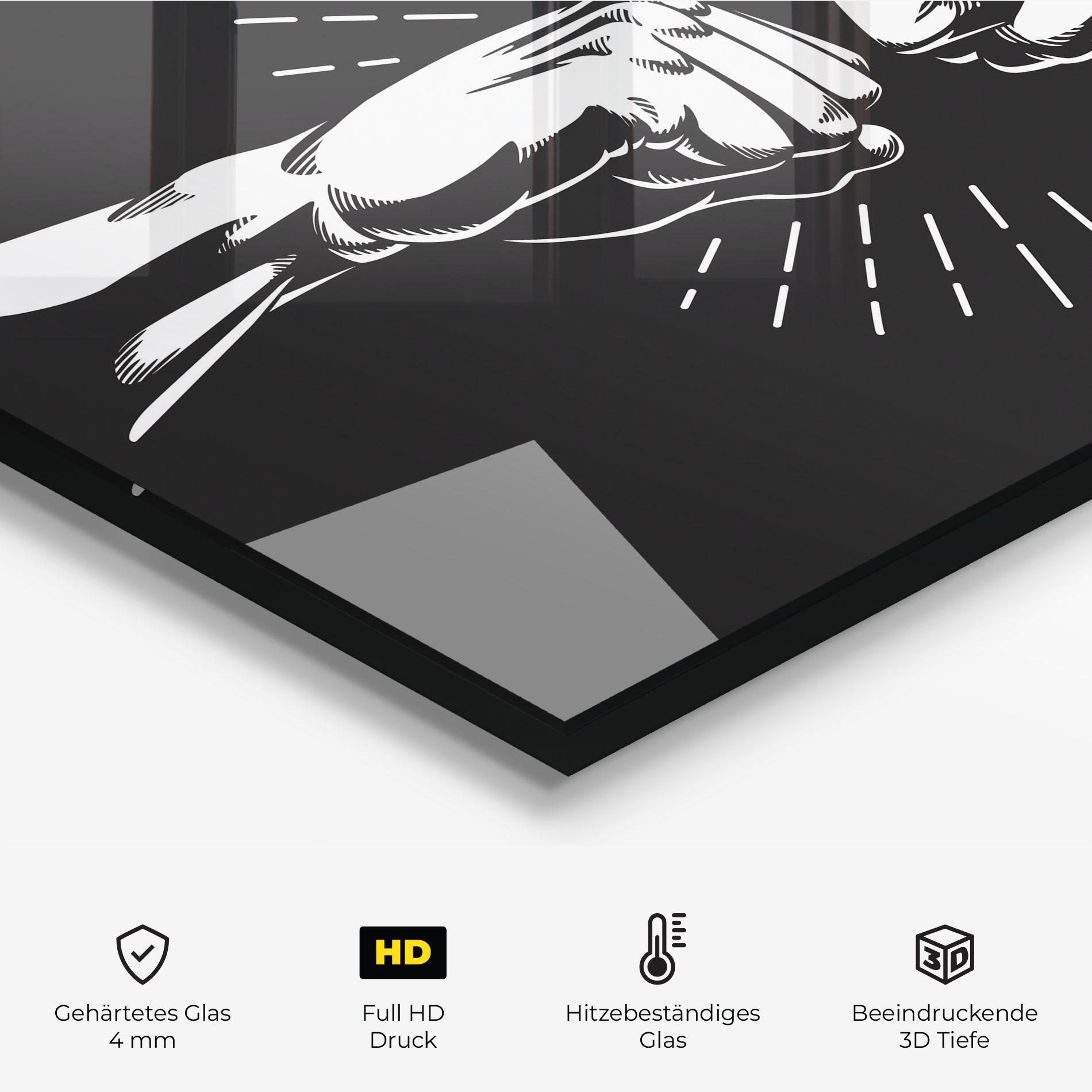 Küchenrückwand Glas Grey Handshake Box mockup 2