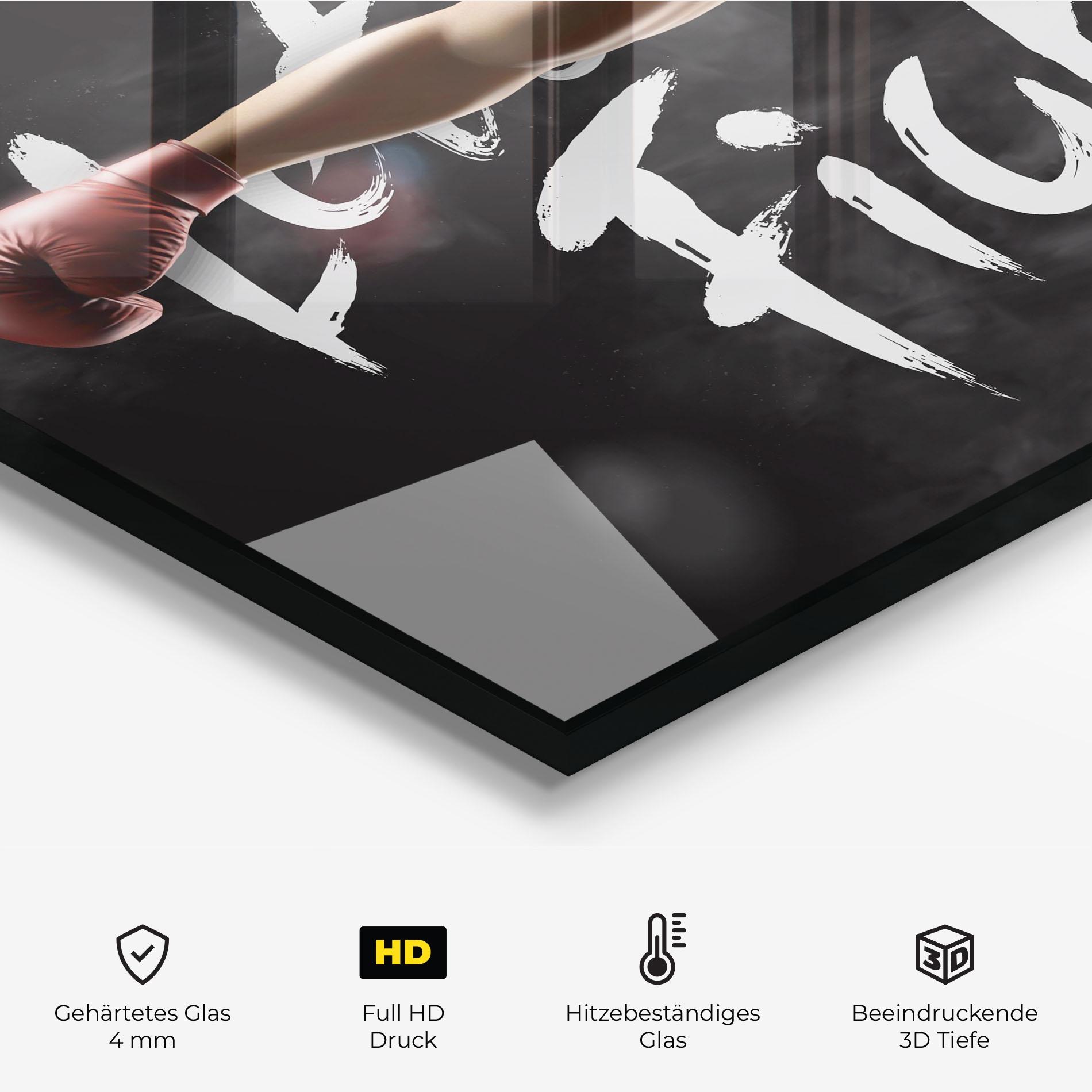 Küchenrückwand Glas Lets Get Fight mockup 2