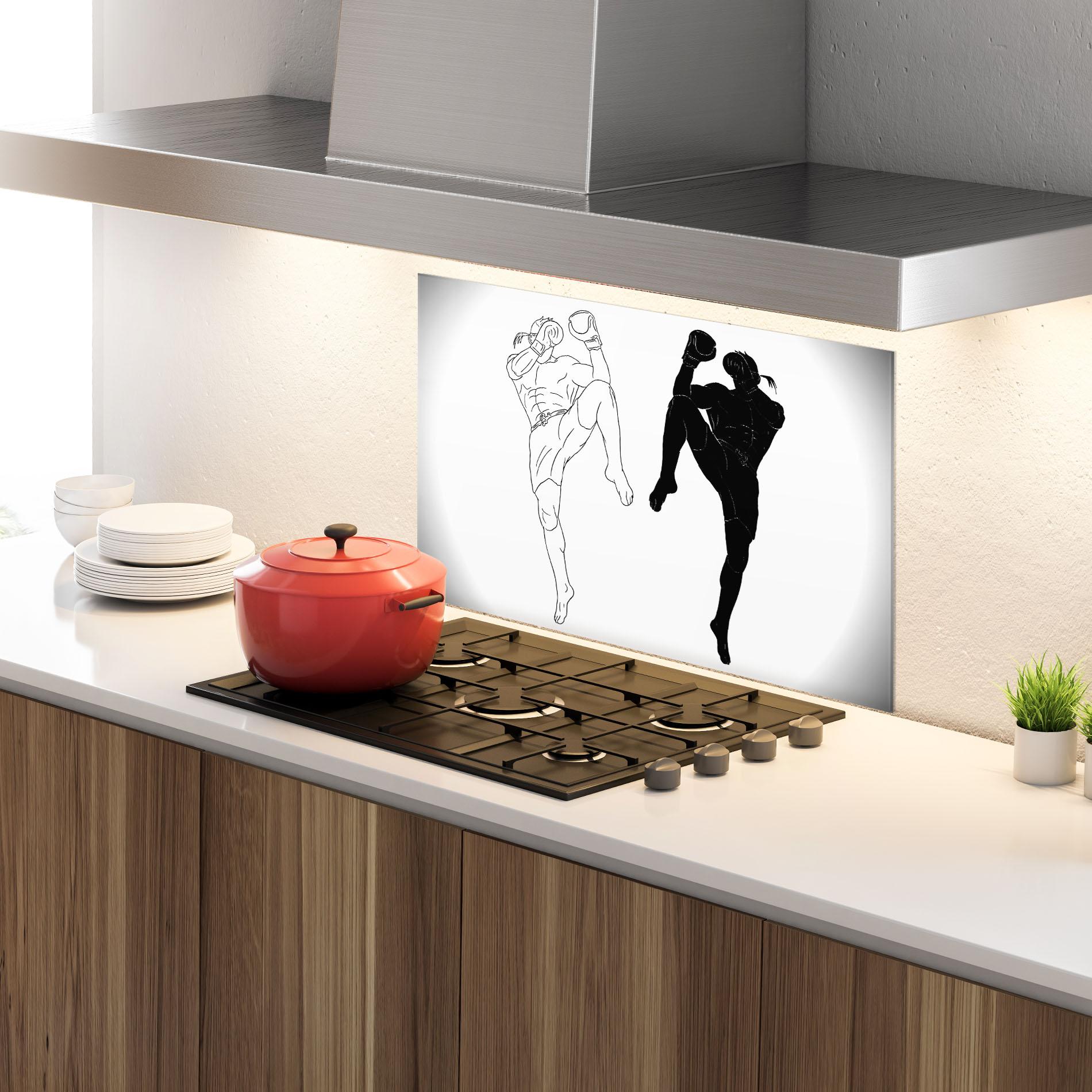 Küchenrückwand Glas Box Kungfu mockup 4