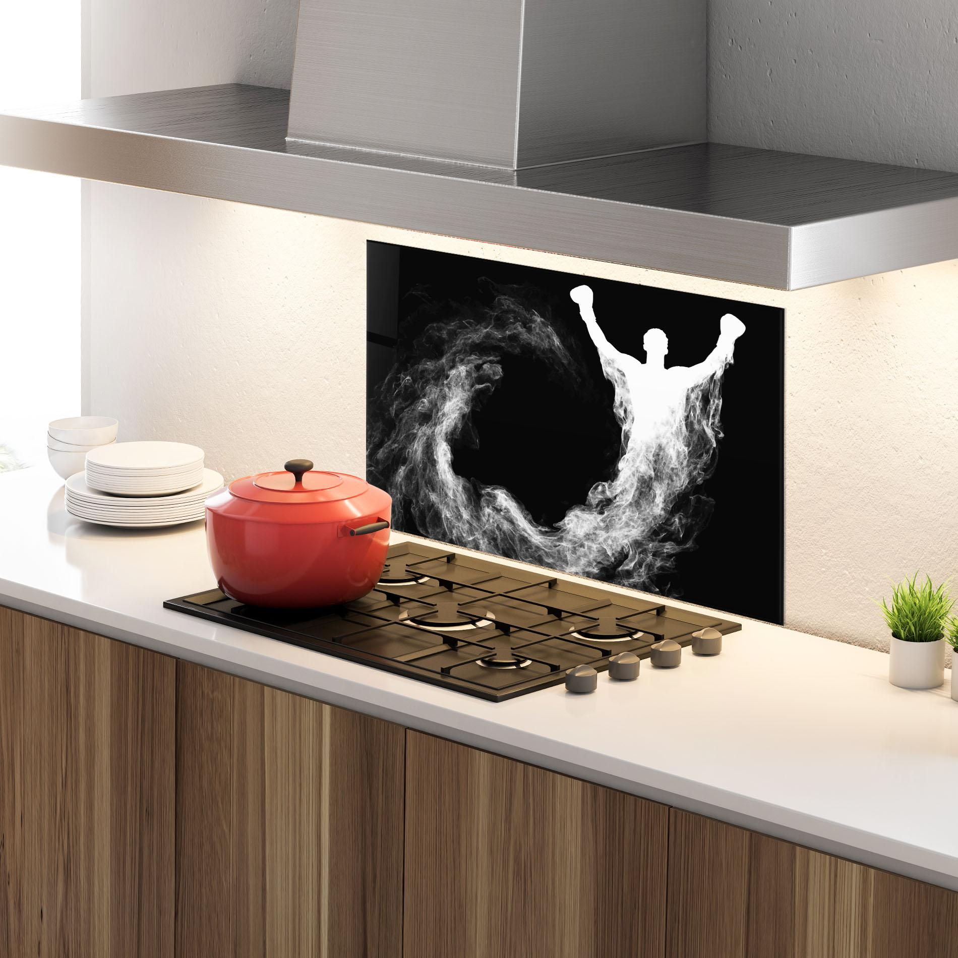 Küchenrückwand Glas Box White Smoke mockup 4