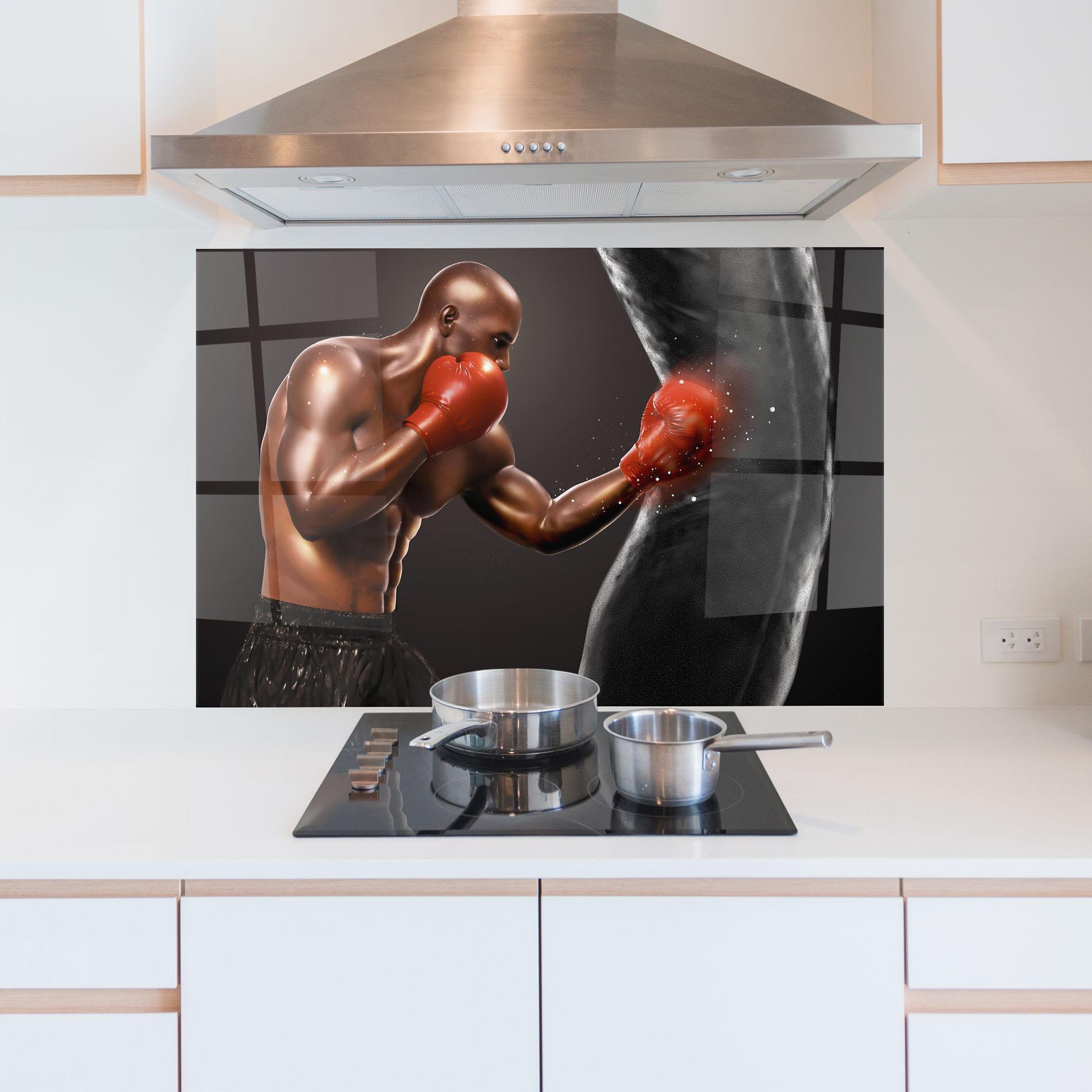 Küchenrückwand Glas Strong Box mockup 5