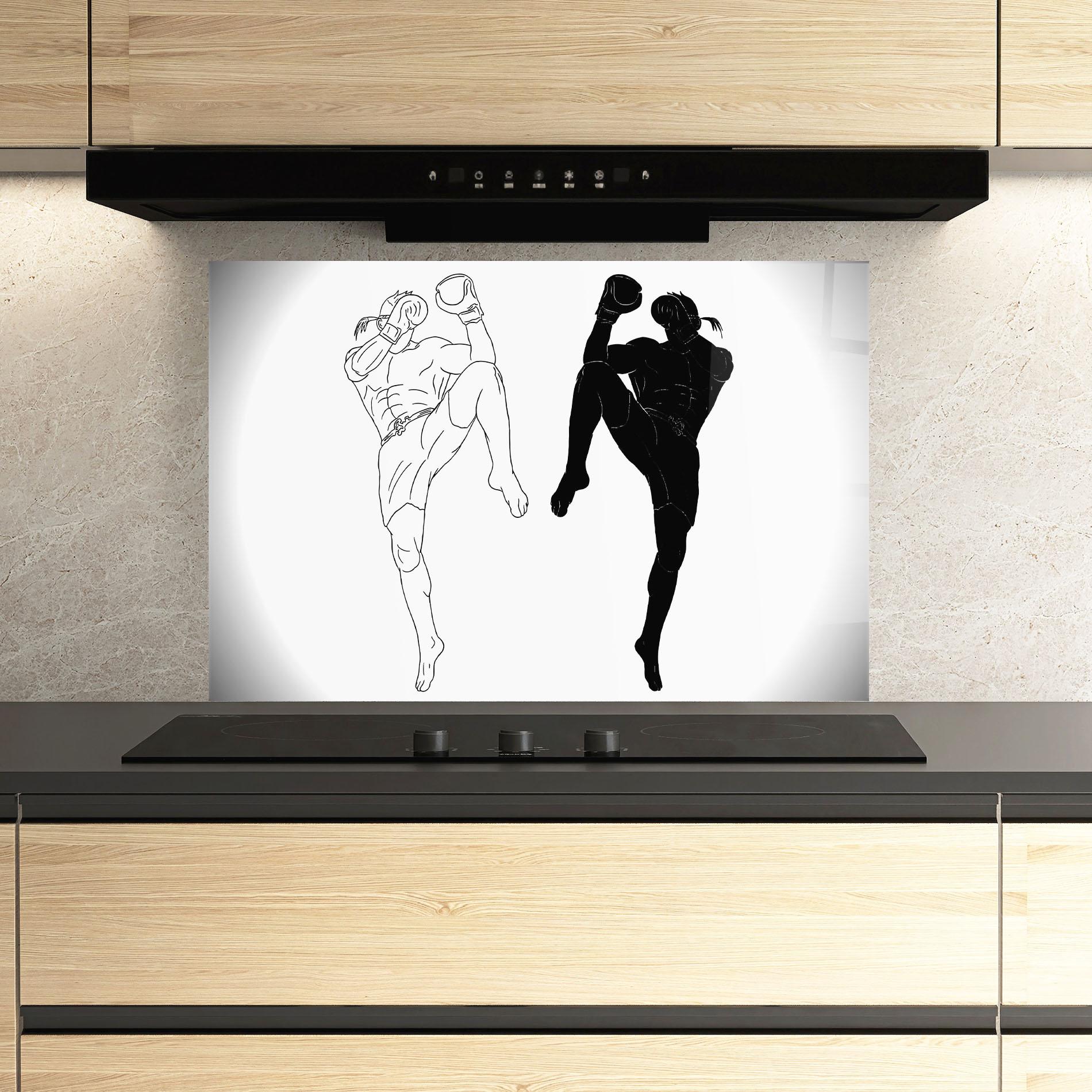 Küchenrückwand Glas Box Kungfu mockup 3