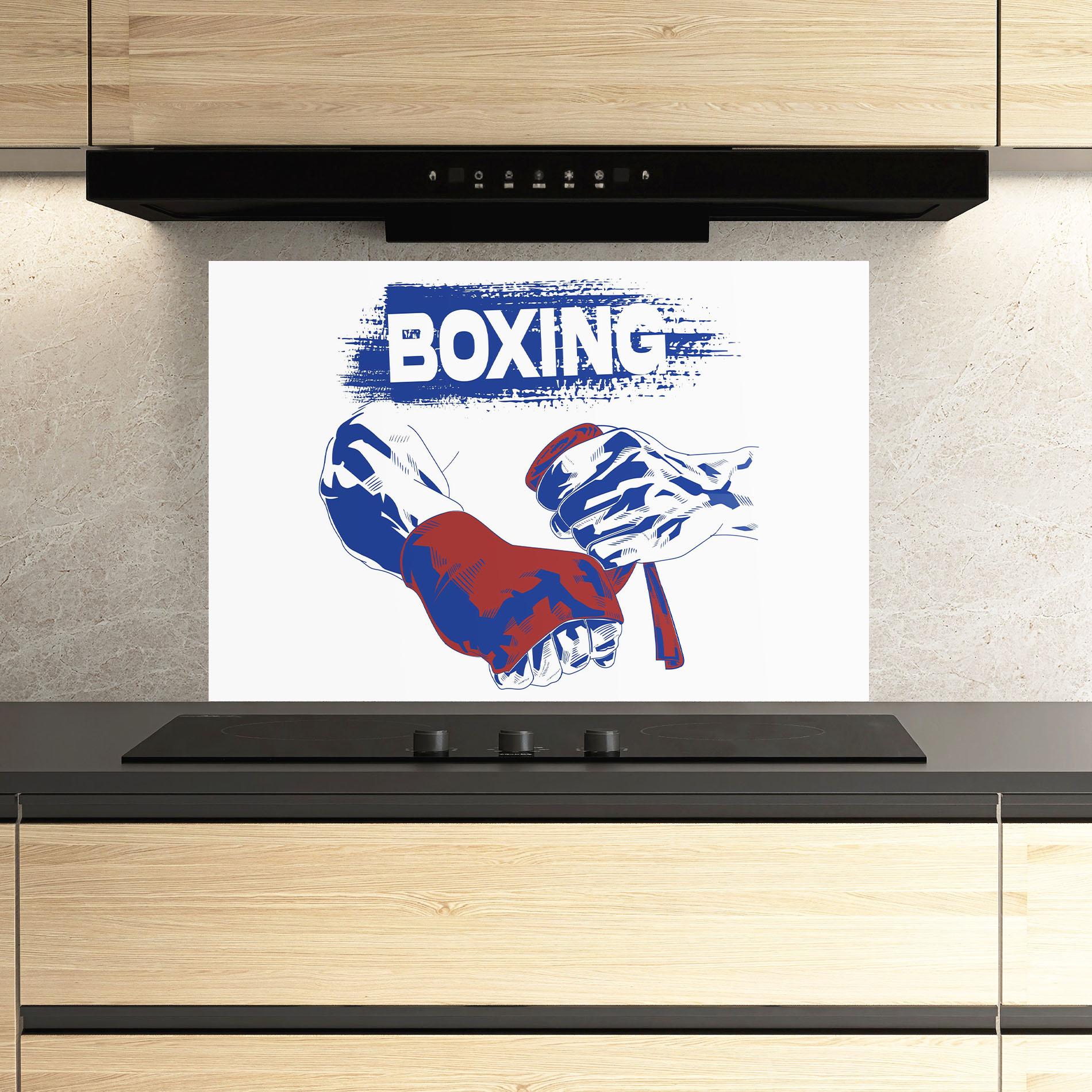 Küchenrückwand Glas Box Preparing mockup 3