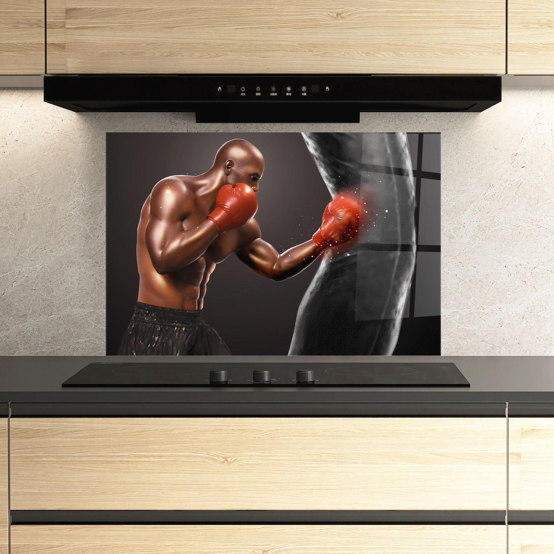 Küchenrückwand Glas Strong Box mockup 3