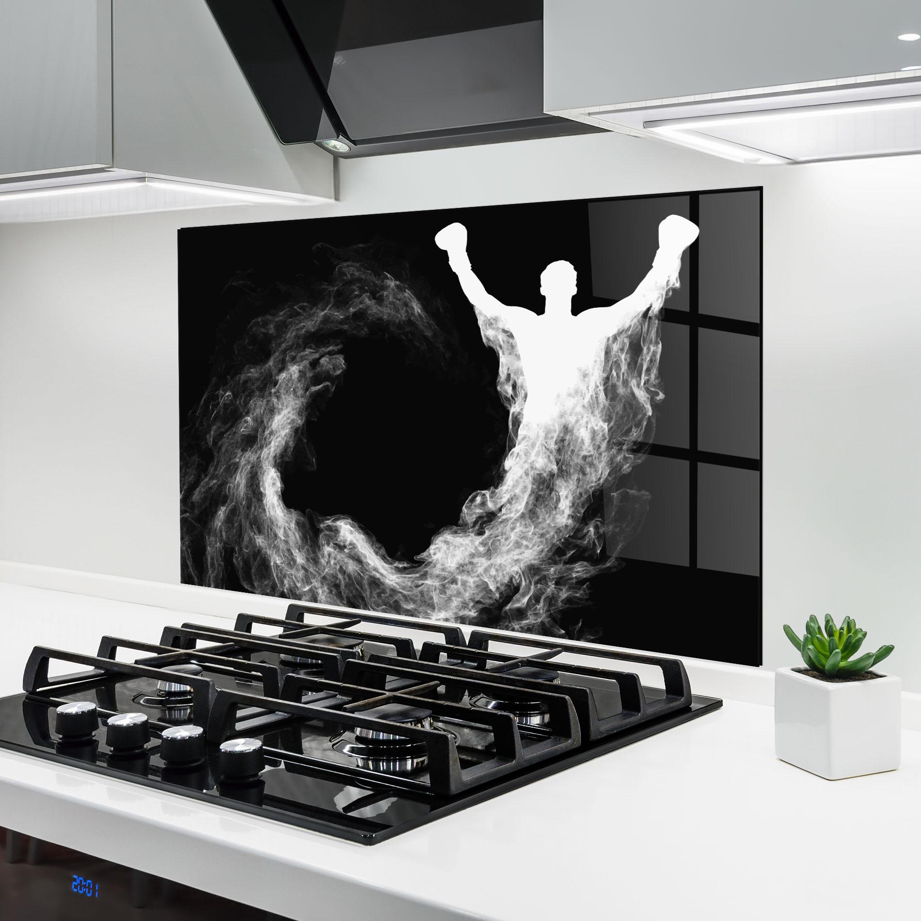 Küchenrückwand Glas Box White Smoke mockup 6