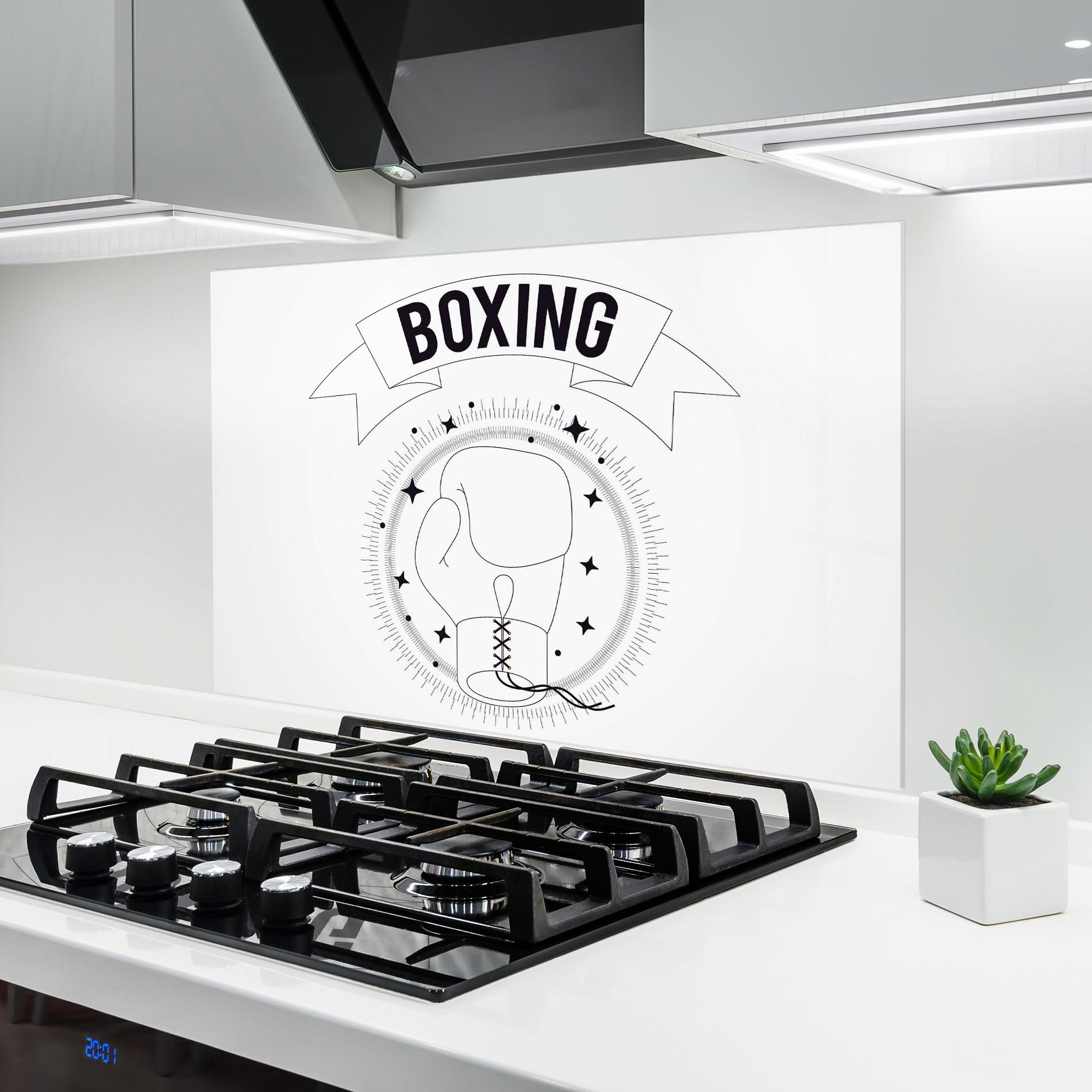 Küchenrückwand Glas Boxing Line mockup 6