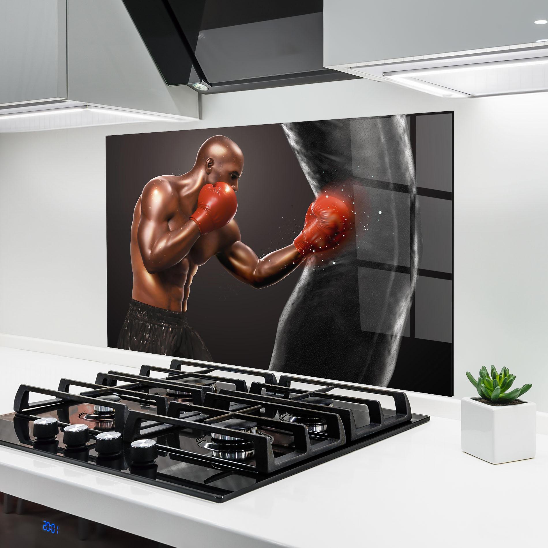 Küchenrückwand Glas Strong Box mockup 6