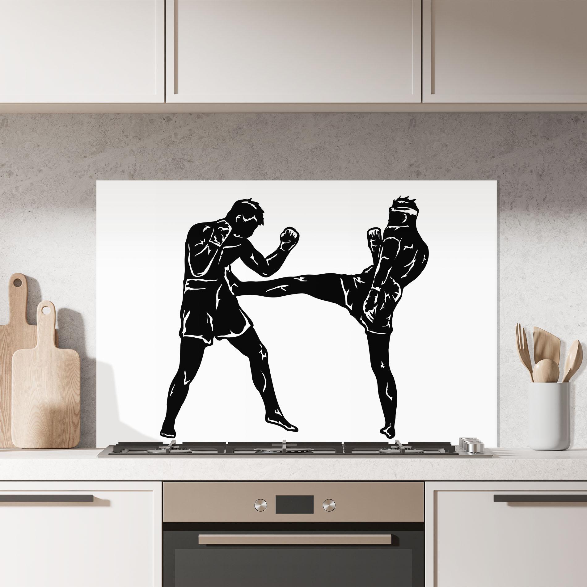 Küchenrückwand Glas Box Fight Move mockup 7