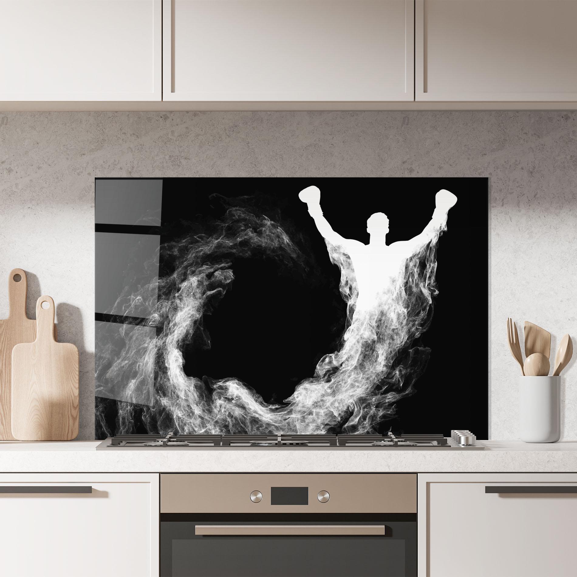 Küchenrückwand Glas Box White Smoke mockup 7