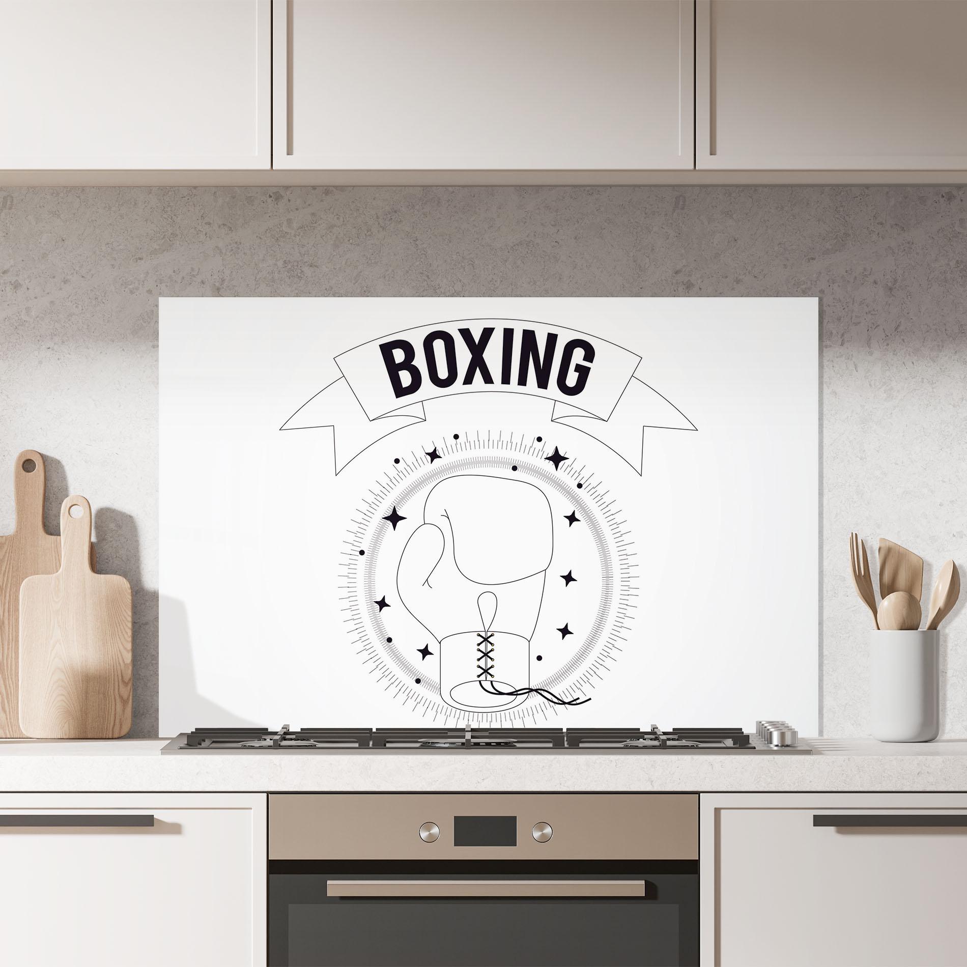 Küchenrückwand Glas Boxing Line mockup 7