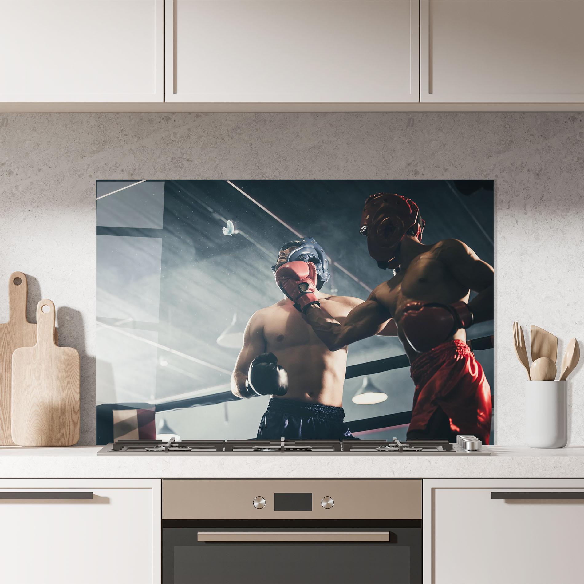 Küchenrückwand Glas Knockout King mockup 7