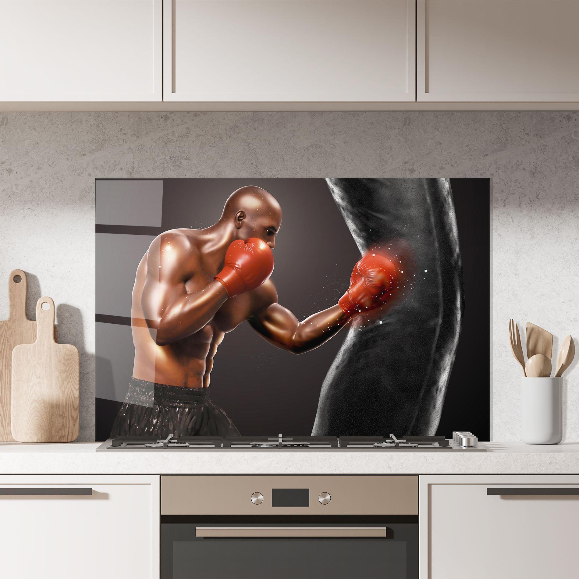 Küchenrückwand Glas Strong Box mockup 7