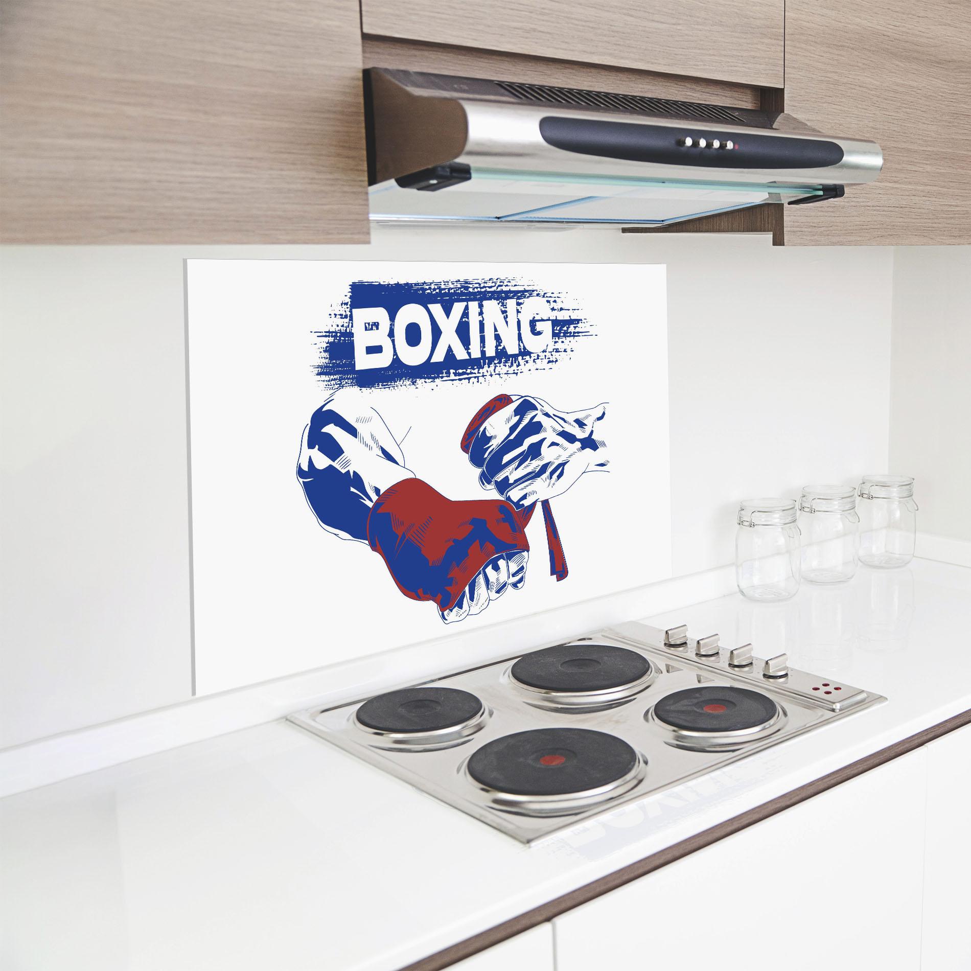 Küchenrückwand Glas Box Preparing mockup 8