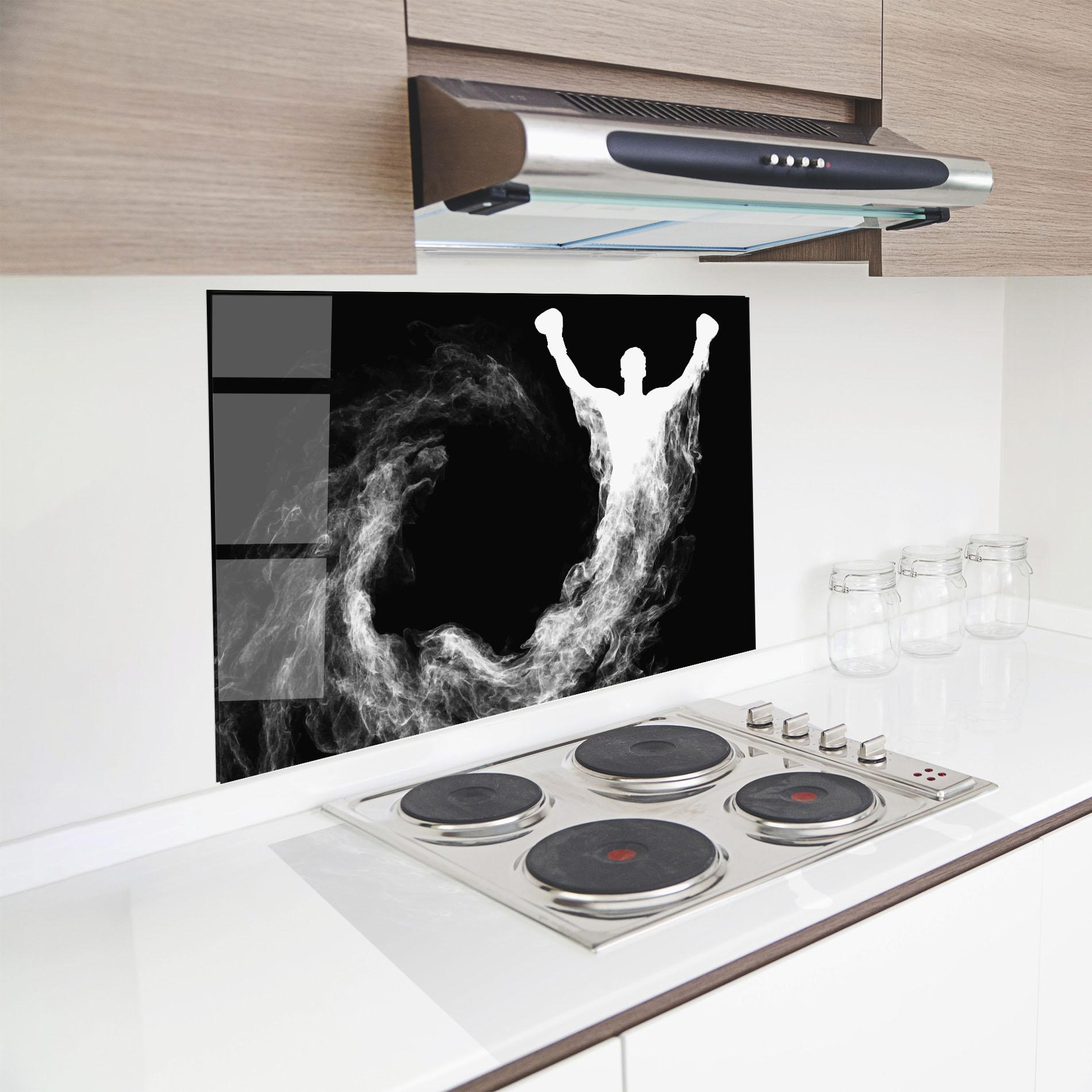 Küchenrückwand Glas Box White Smoke mockup 8