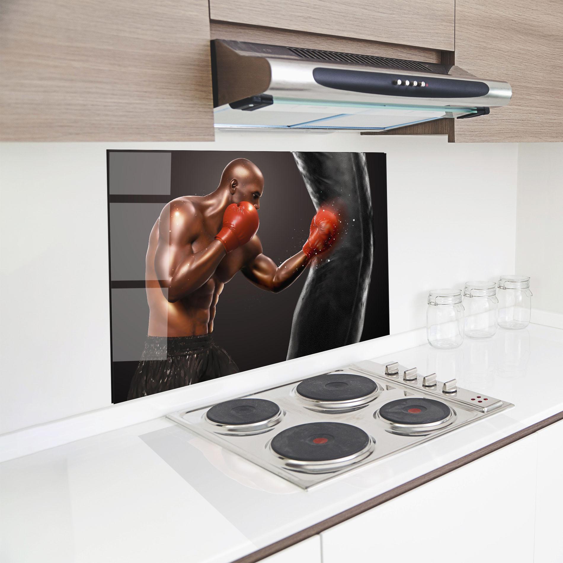 Küchenrückwand Glas Strong Box mockup 8