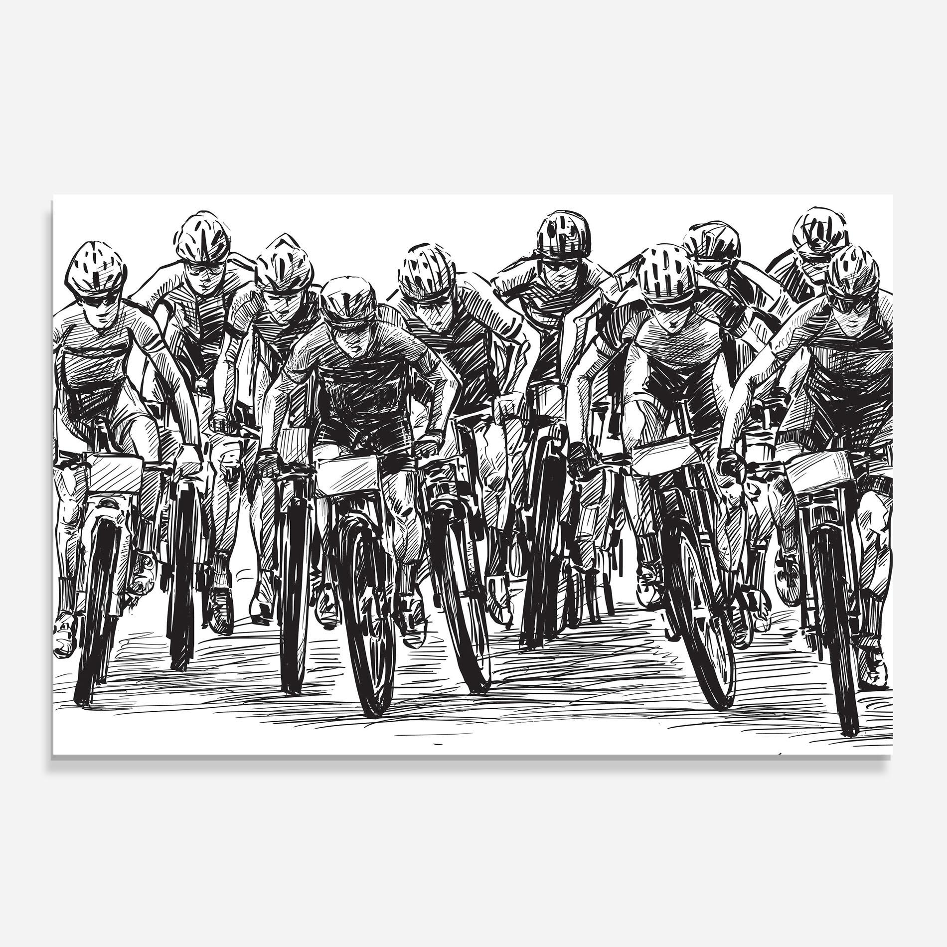 Küchenrückwand Glas Bike Contest Line mockup 0