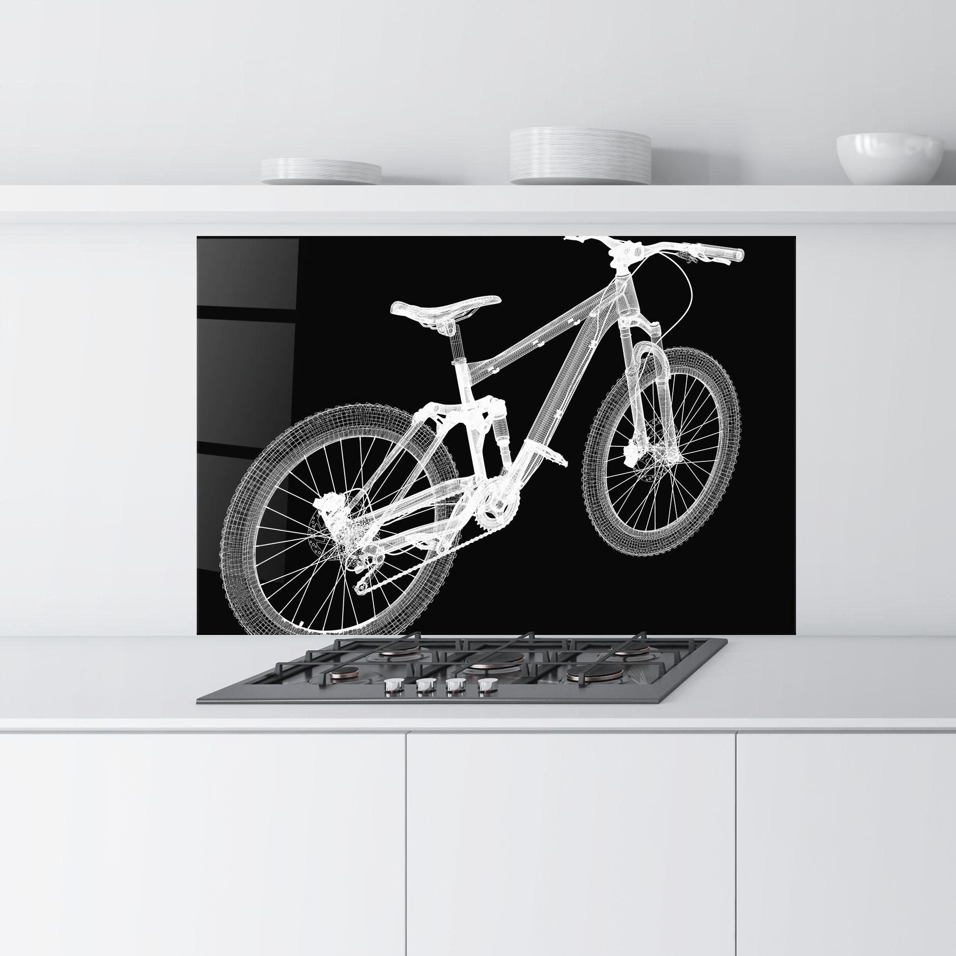 Küchenrückwand Glas Bike 3d Model mockup 9