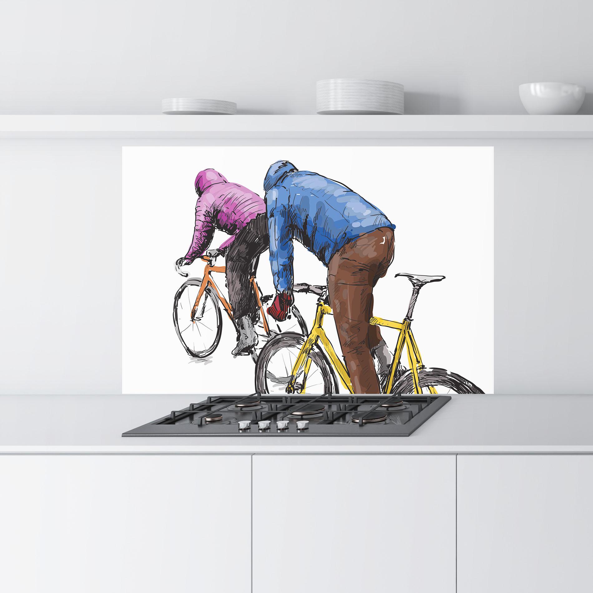 Küchenrückwand Glas Bike Trip mockup 9
