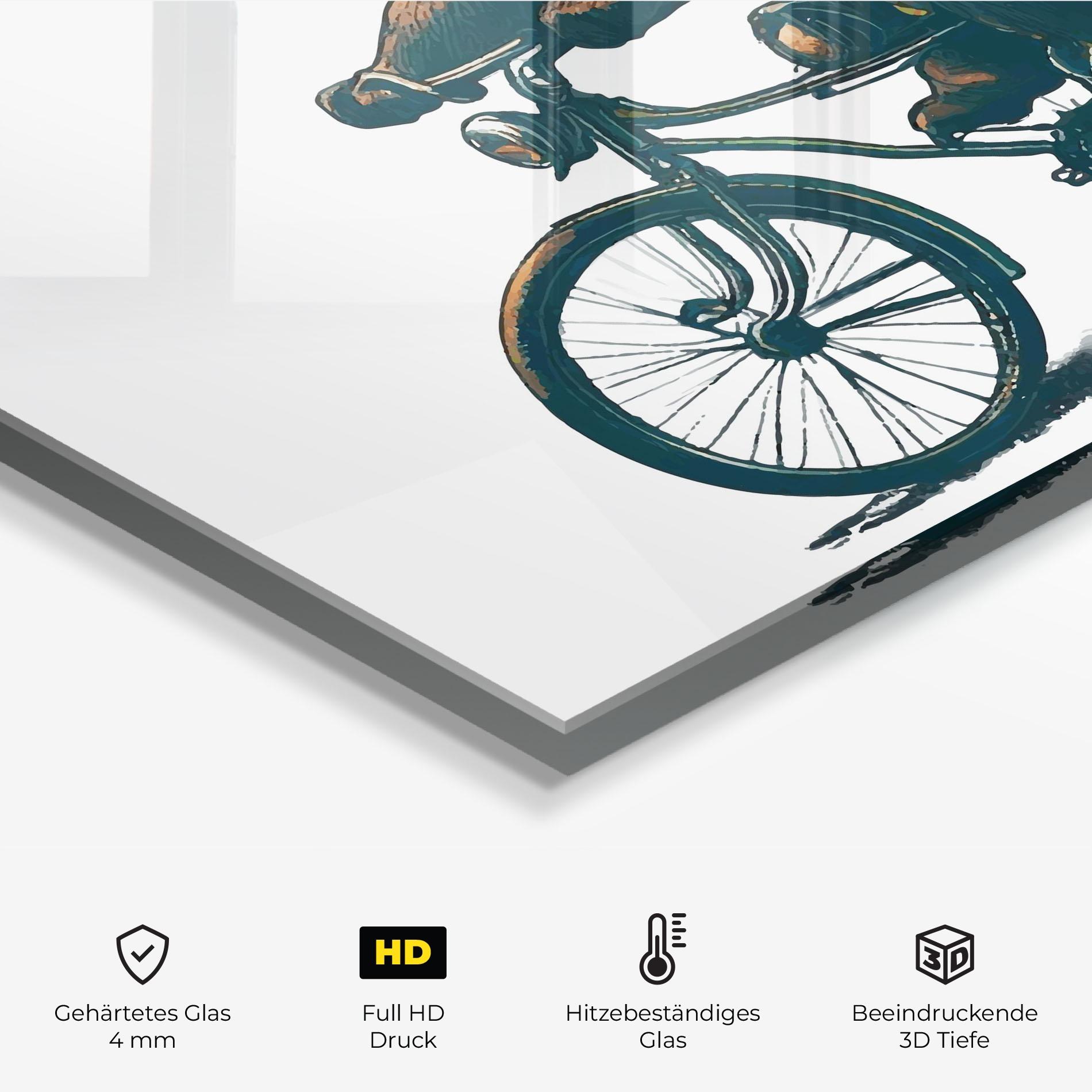 Küchenrückwand Glas Bear Bike mockup 2