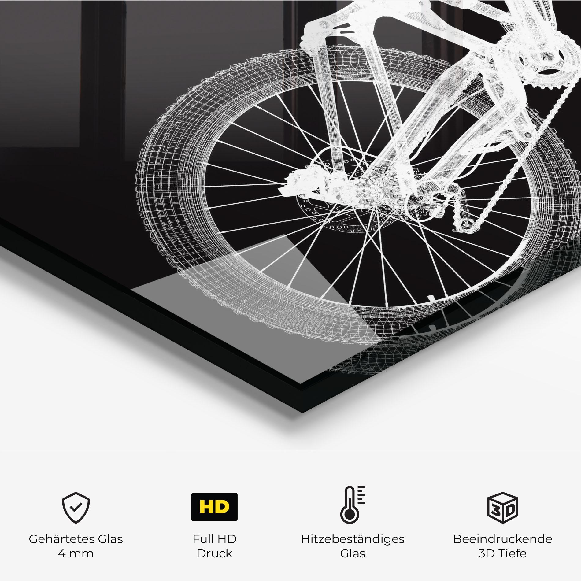 Küchenrückwand Glas Bike 3d Model mockup 2