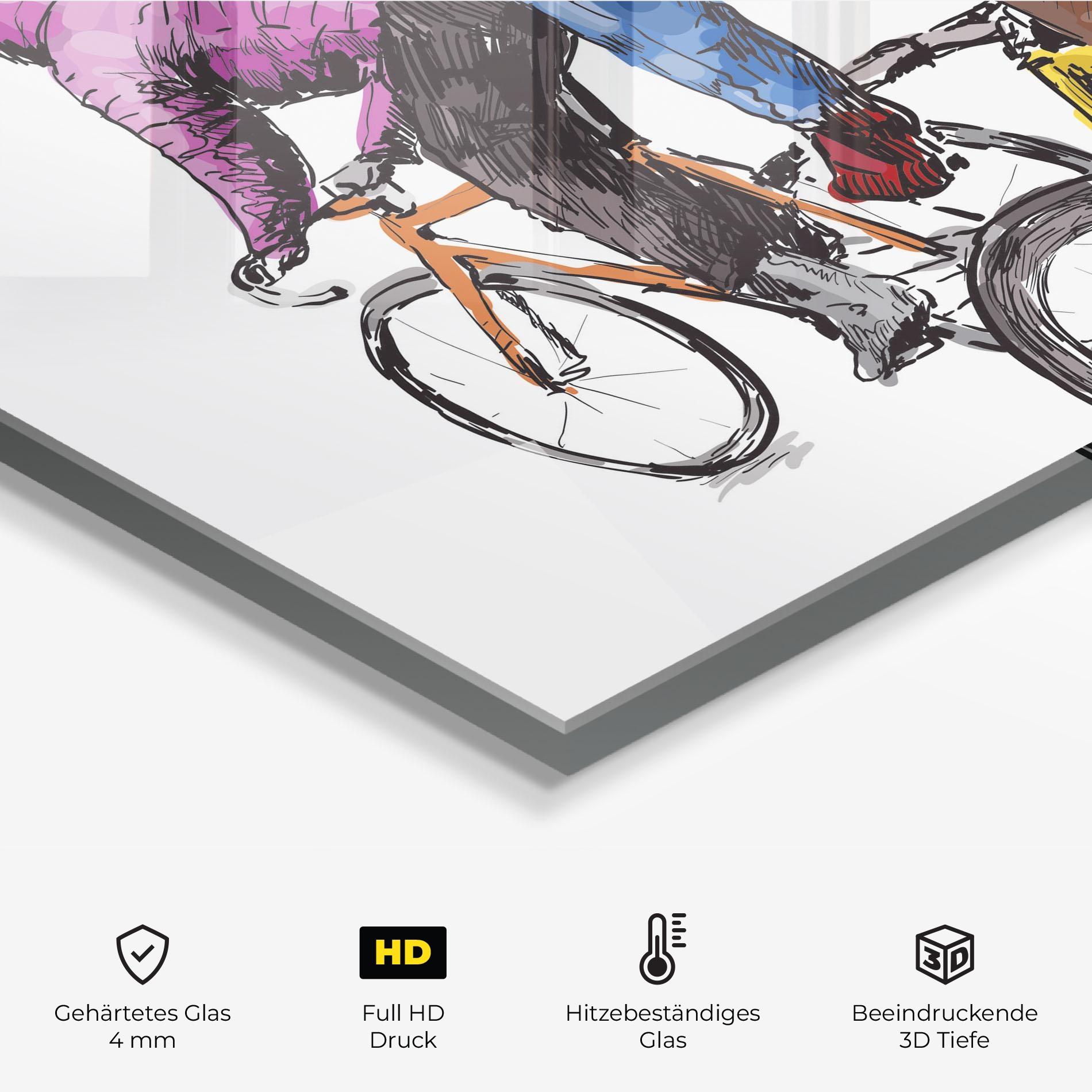 Küchenrückwand Glas Bike Trip mockup 2