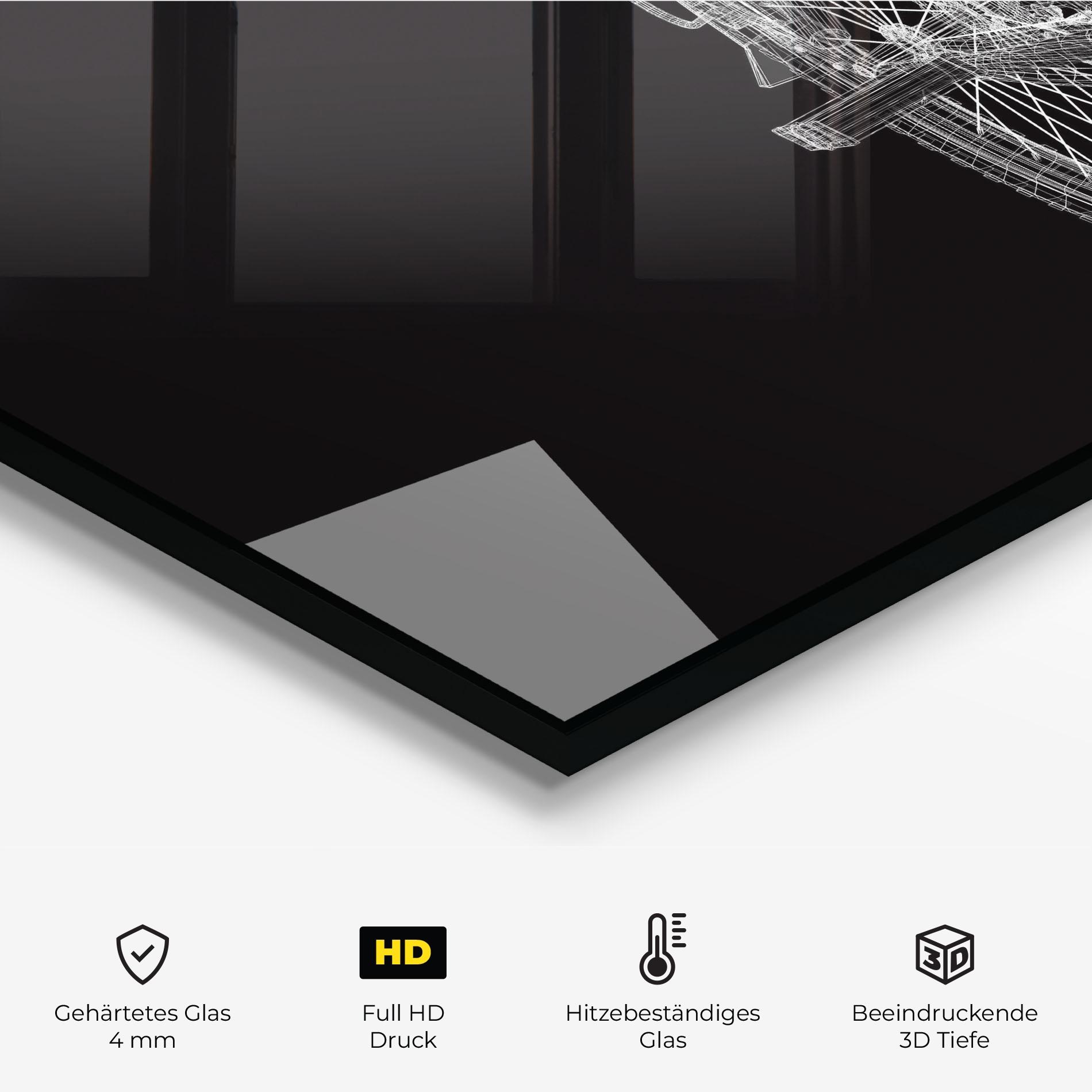 Küchenrückwand Glas Bike Wire Model 3d mockup 2