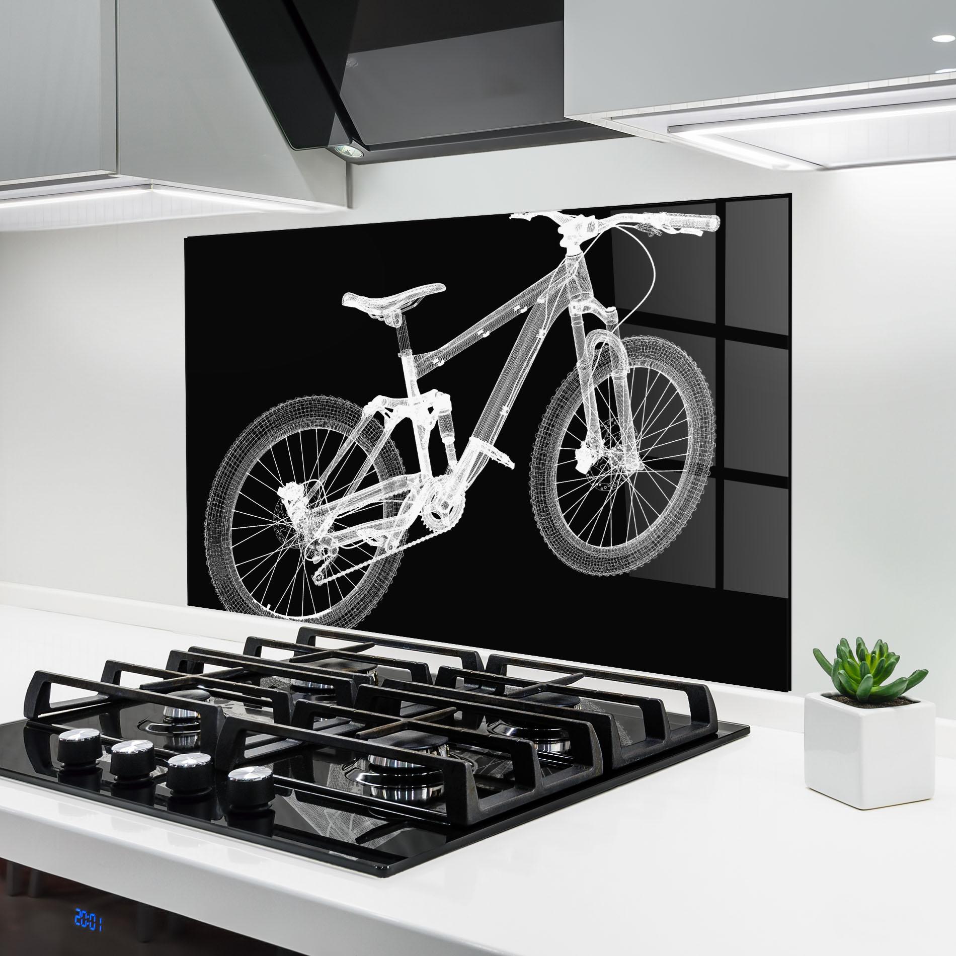 Küchenrückwand Glas Bike 3d Model mockup 6