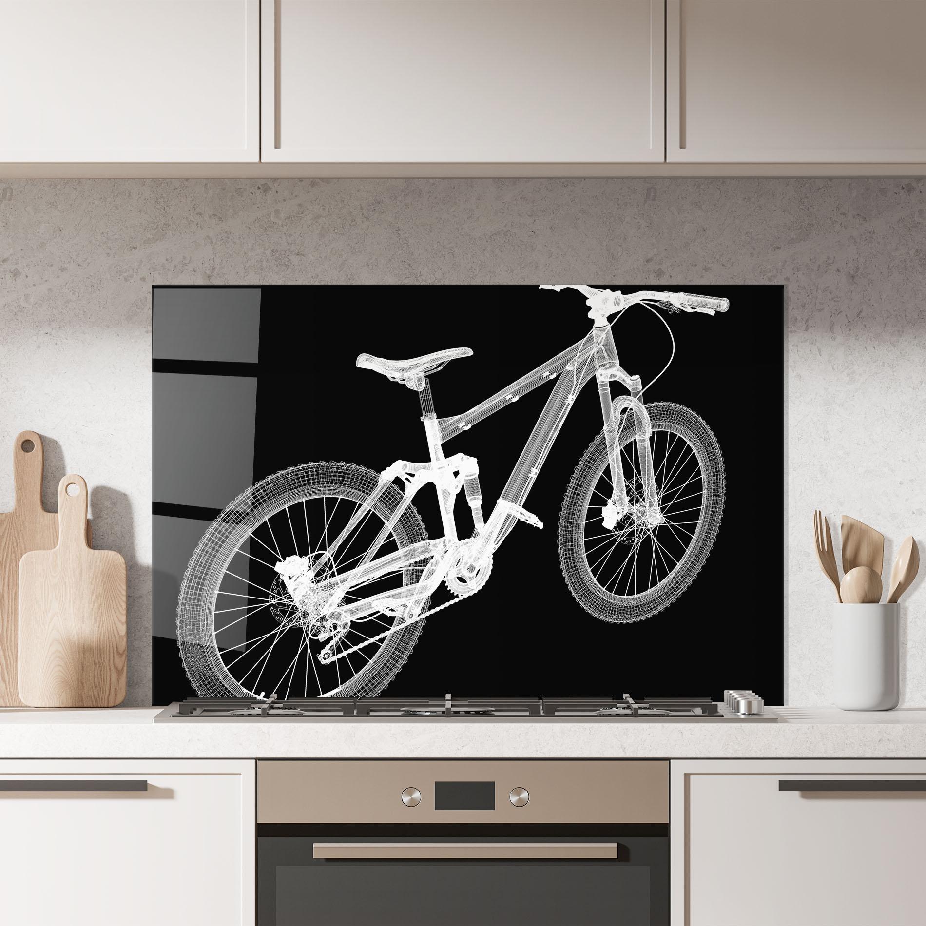 Küchenrückwand Glas Bike 3d Model mockup 7