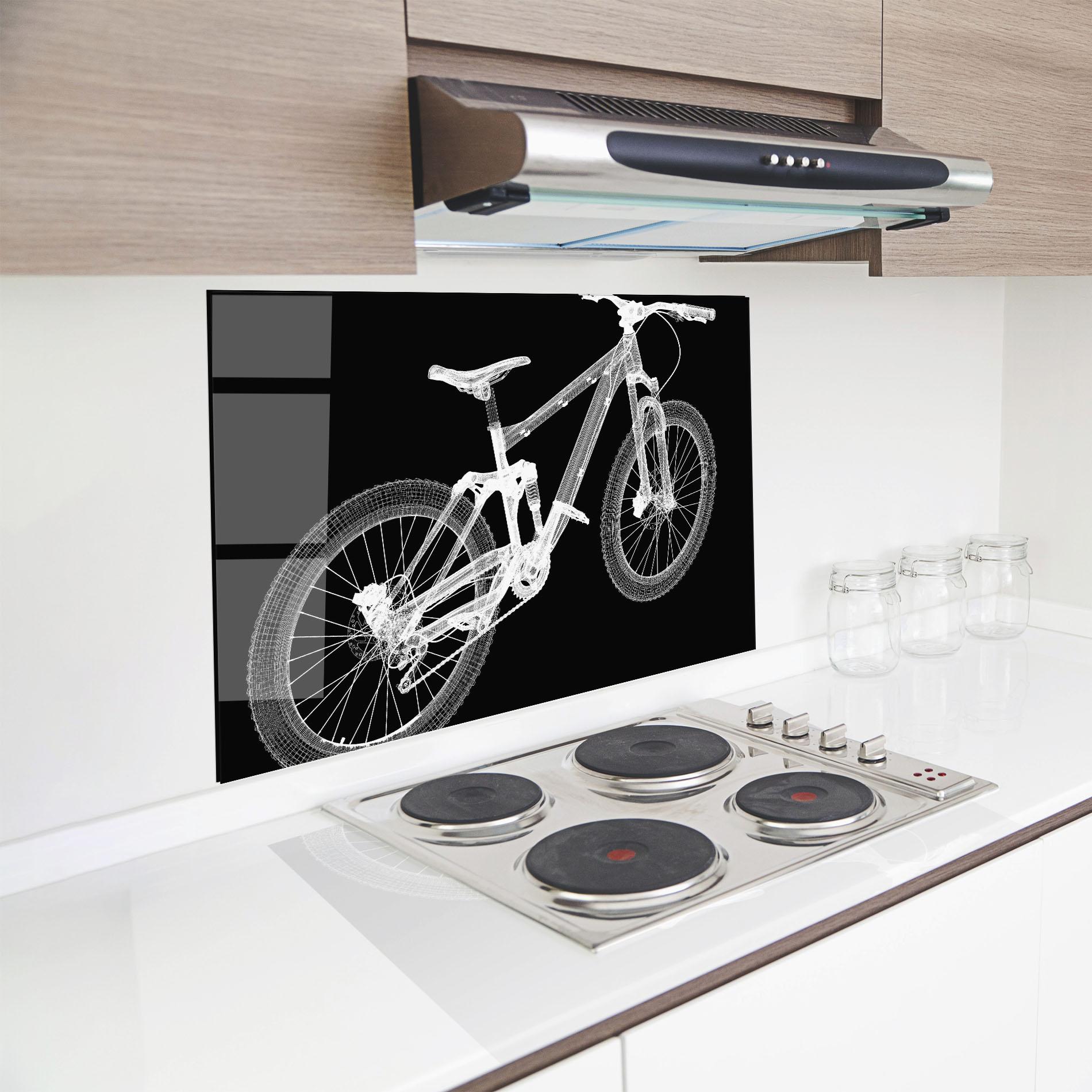 Küchenrückwand Glas Bike 3d Model mockup 8