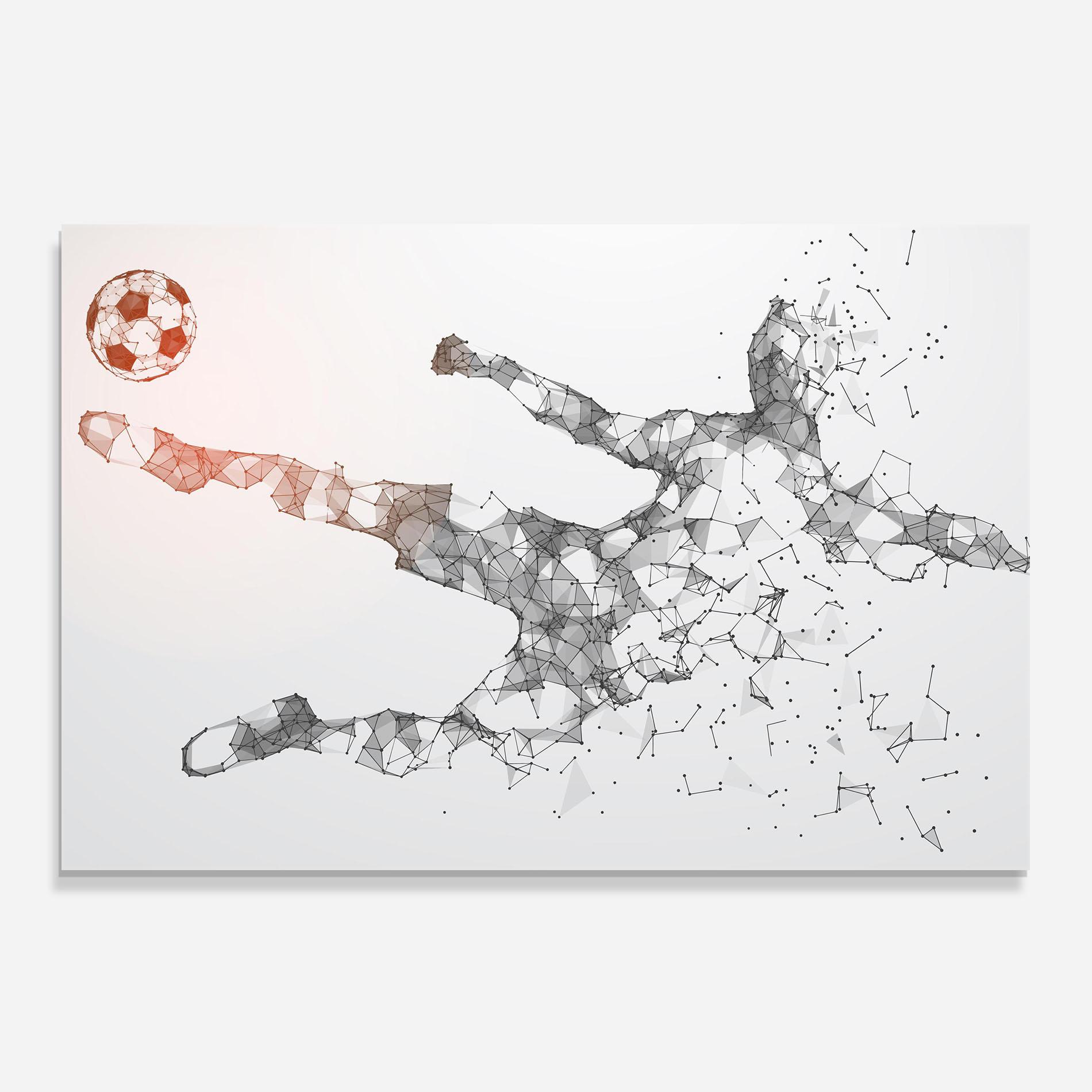 Küchenrückwand Glas Football Orange Ball mockup 0