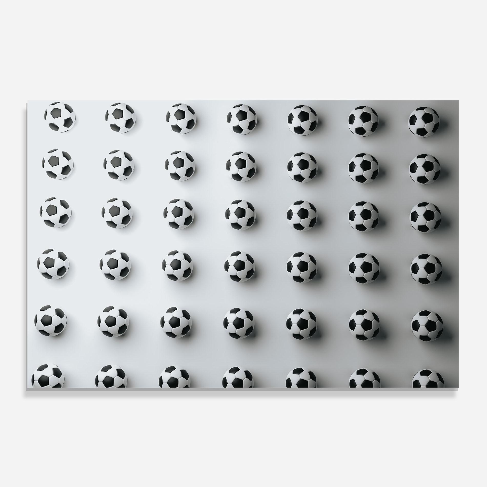 Küchenrückwand Glas Football Pattern mockup 0