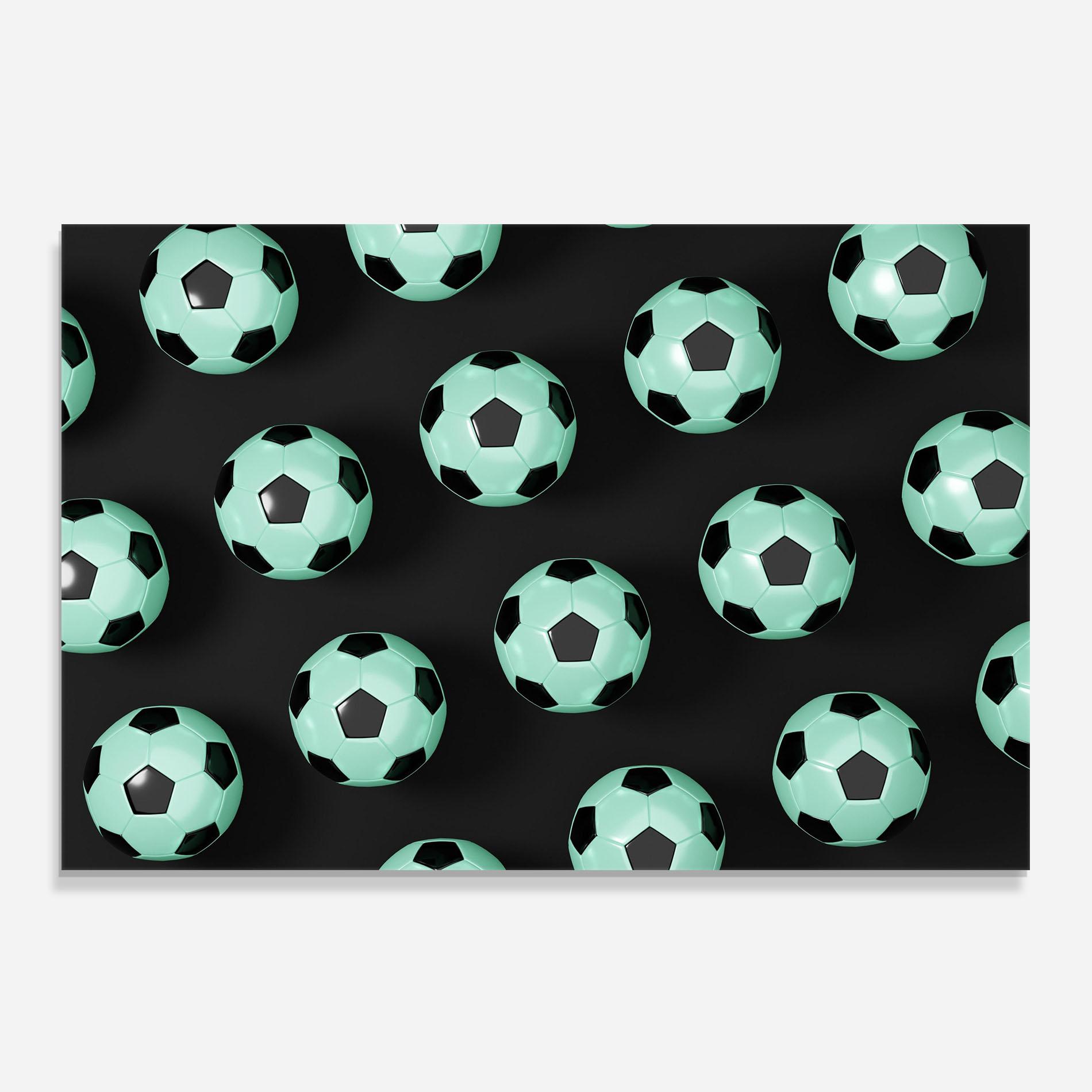 Küchenrückwand Glas Green Light Football mockup 0