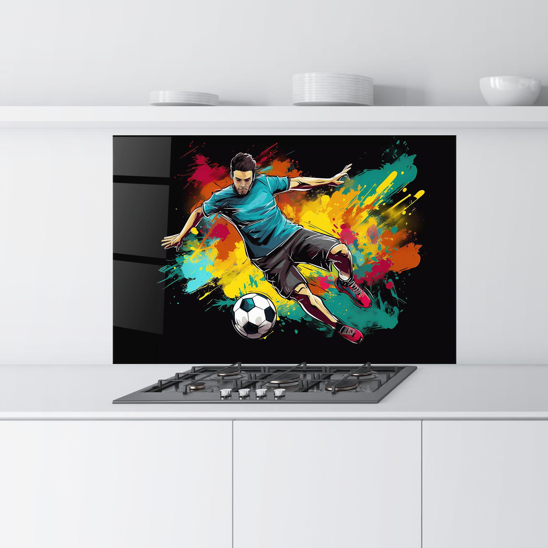Küchenrückwand Glas Foot Force mockup 9