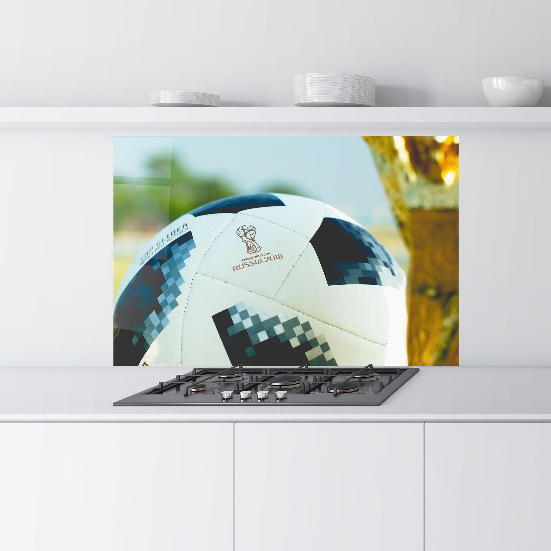 Küchenrückwand Glas Golden Award For Football mockup 9
